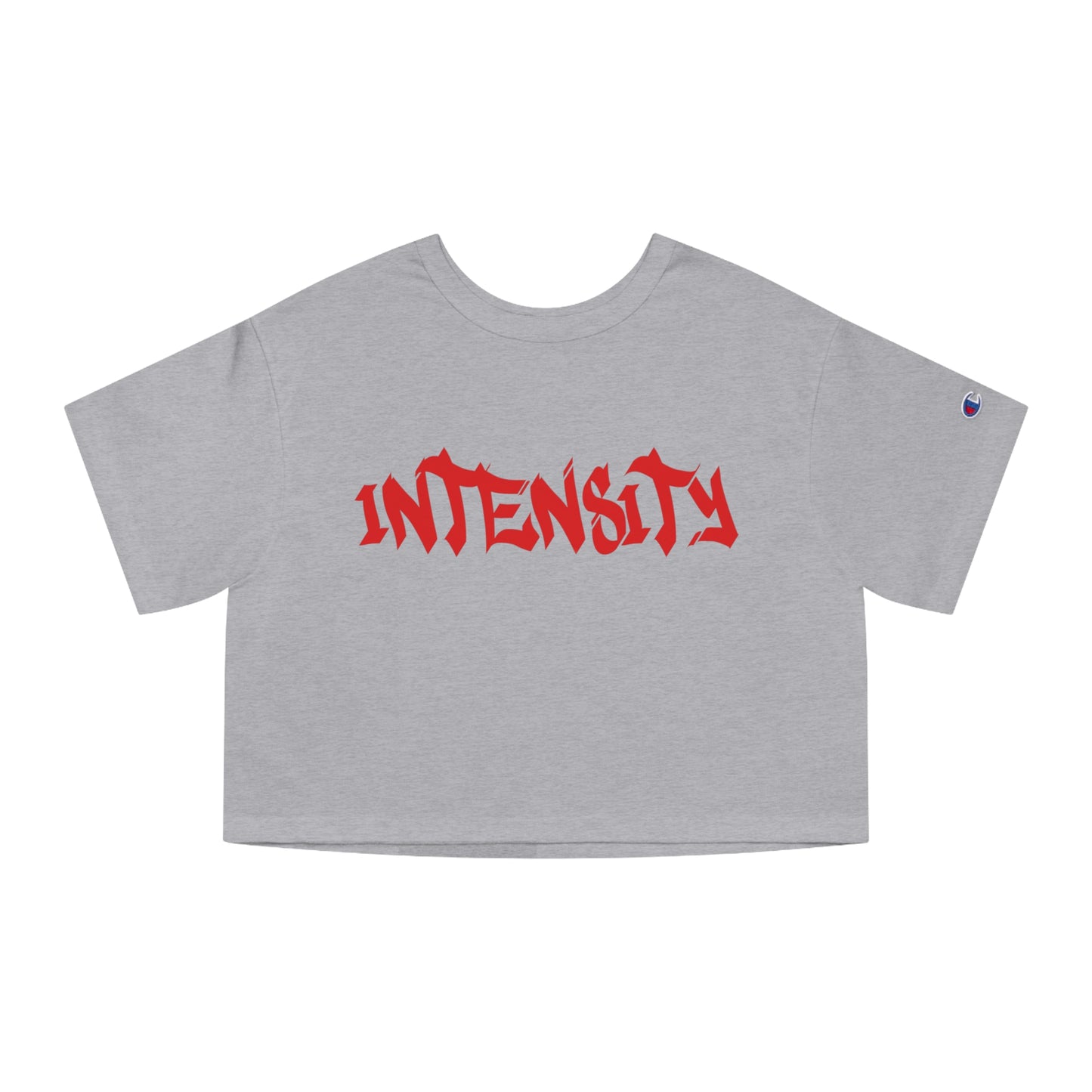 Women's "INTENSITY" Crop Top T-Shirt (Red)
