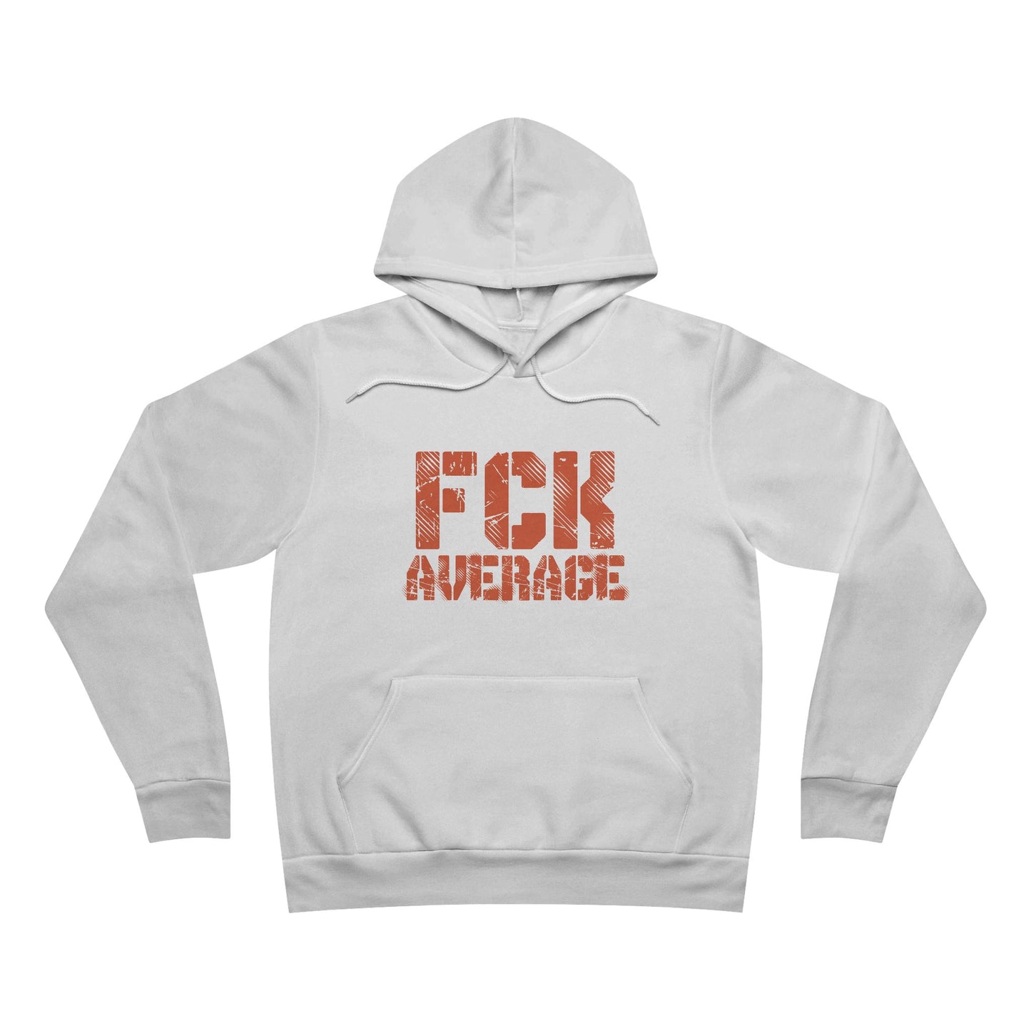 Men's "FCK Average" Regular Hoodie (Orange)