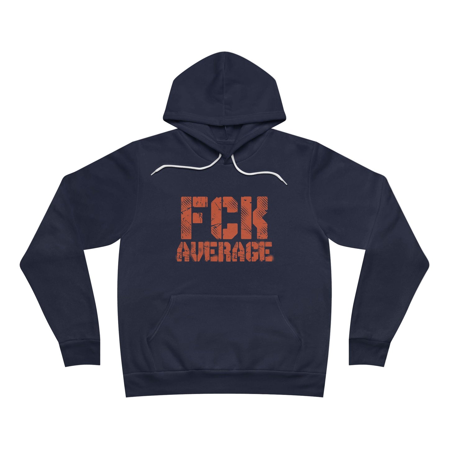Men's "FCK Average" Regular Hoodie (Orange)