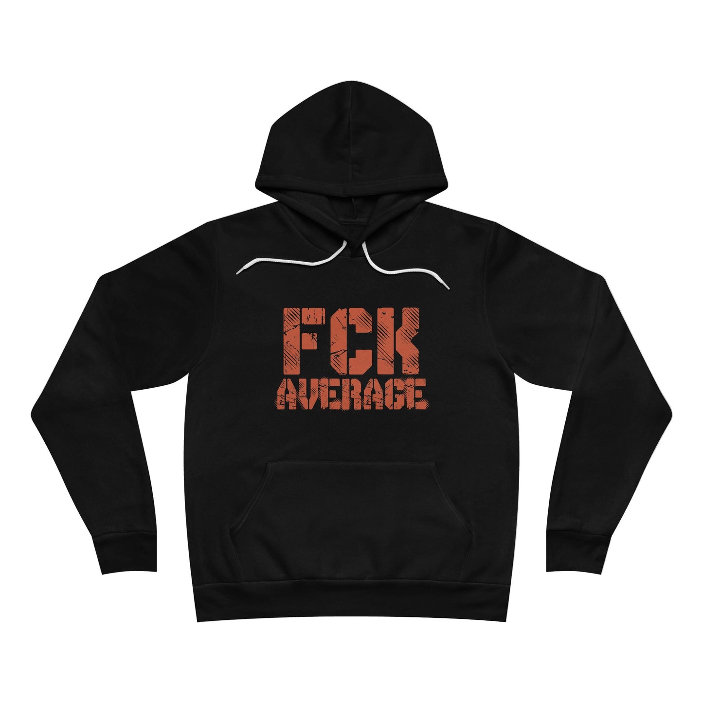 Men's "FCK Average" Regular Hoodie (Orange)