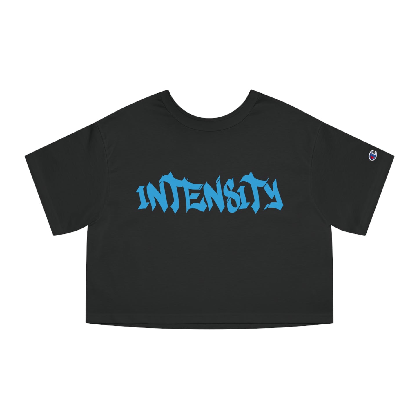 Women's "INTENSITY" Crop Top T-Shirt (Baby Blue)
