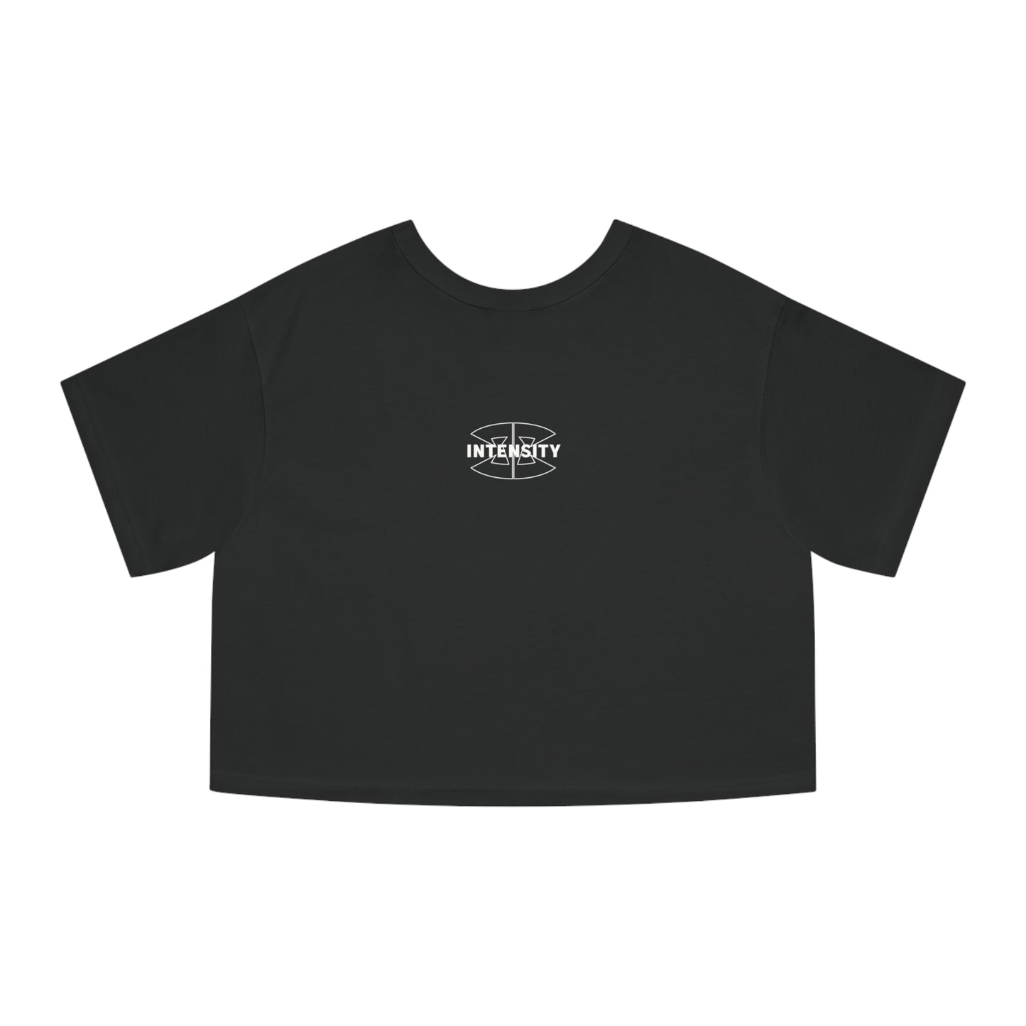 Women's "INTENSITY" Crop Top T-Shirt (White)