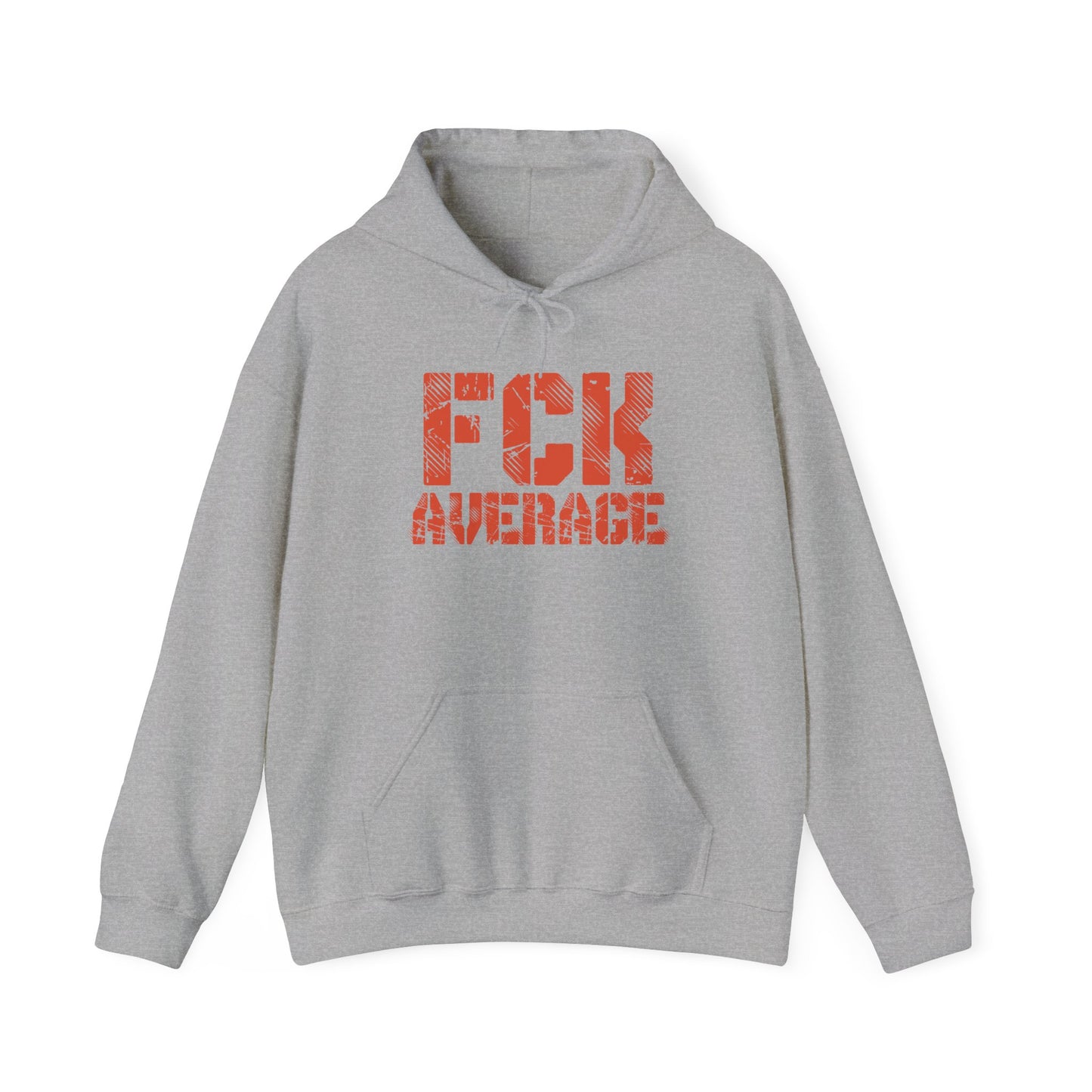 Women's "FCK Average" Heavy Hoodie (Orange)