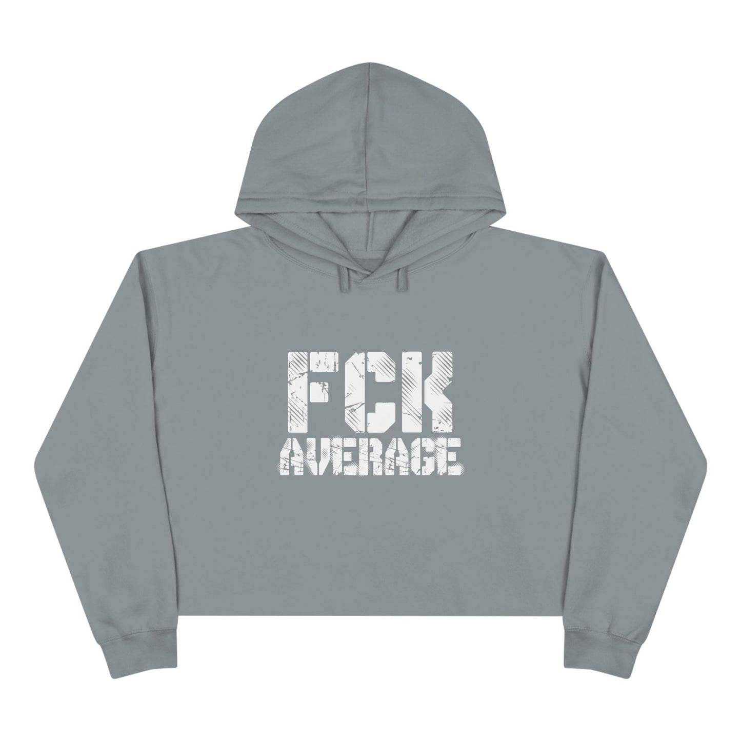 Women's "FCK Average" Crop Hoodie - White