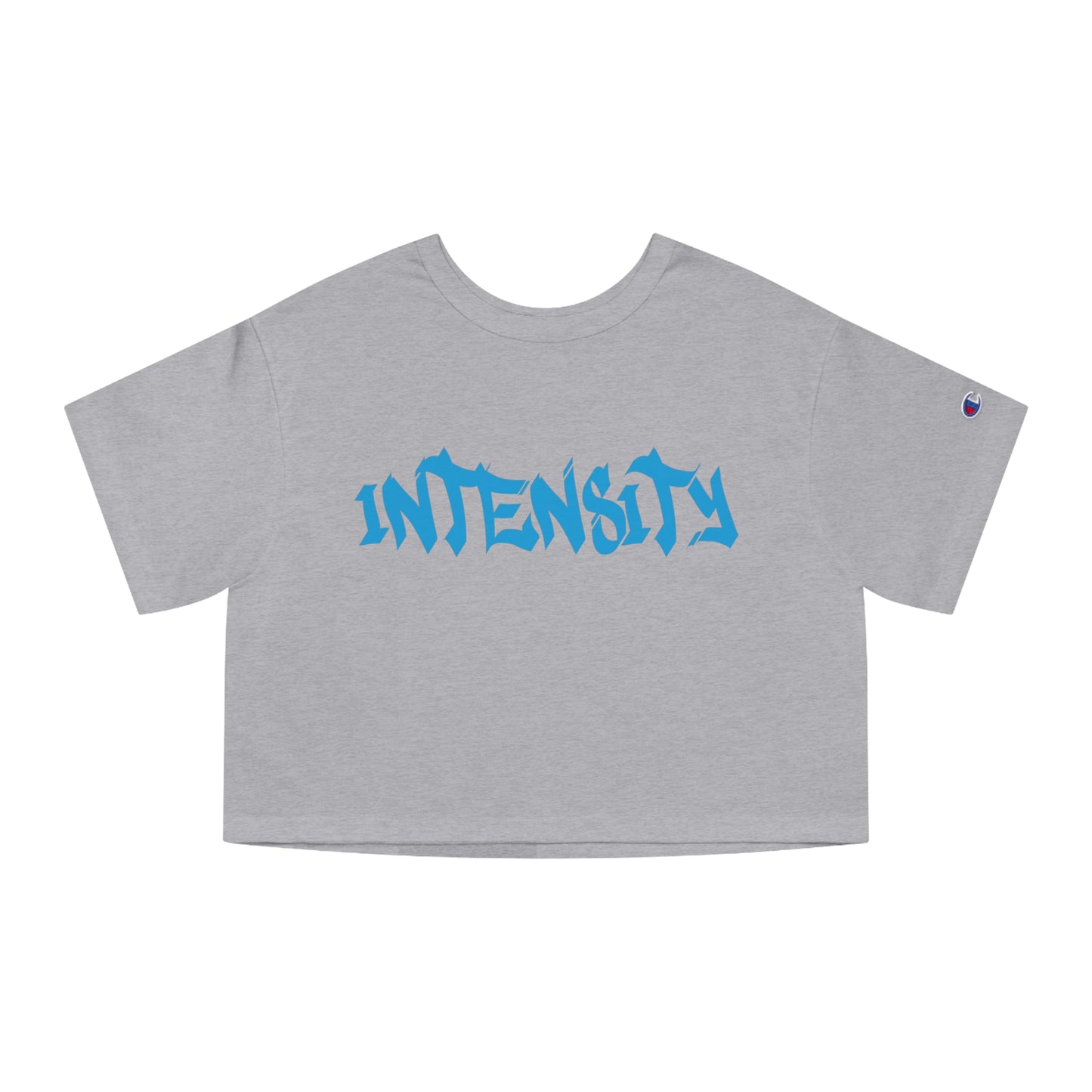 Women's "INTENSITY" Crop Top T-Shirt (Baby Blue)