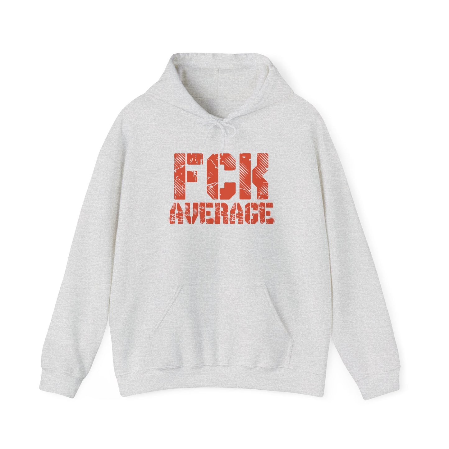 Men's "FCK Average" Heavy Hoodie (Orange)