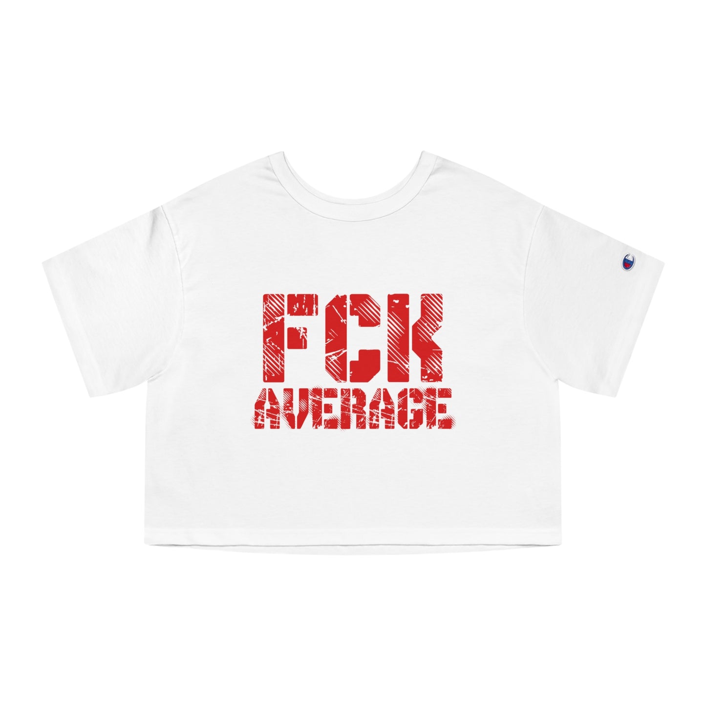 Women's "FCK Average" Crop Top (Red)