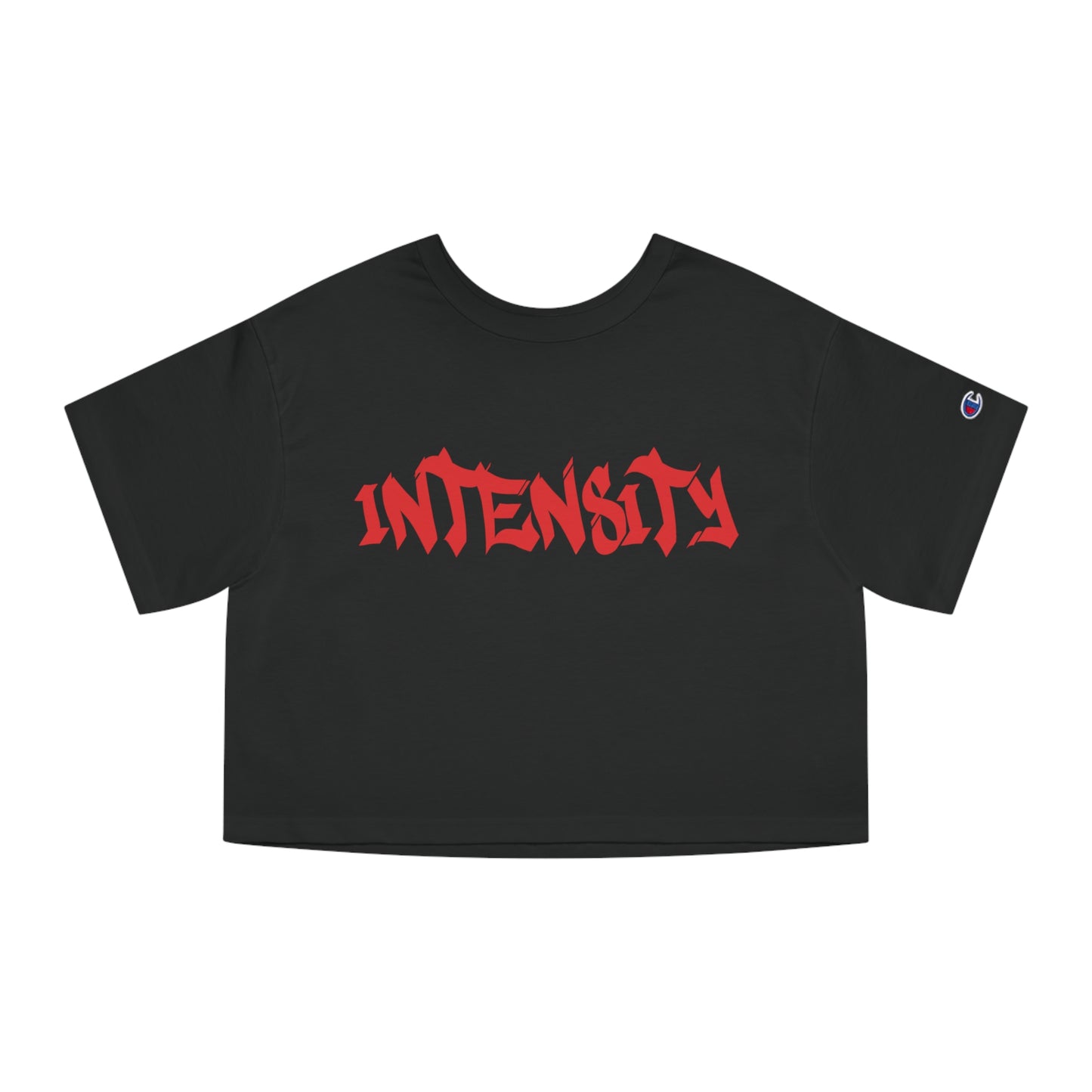 Women's "INTENSITY" Crop Top T-Shirt (Red)