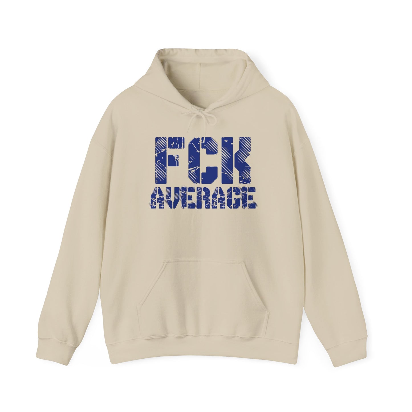 Men's "FCK Average" Heavy Hoodie (Blue)