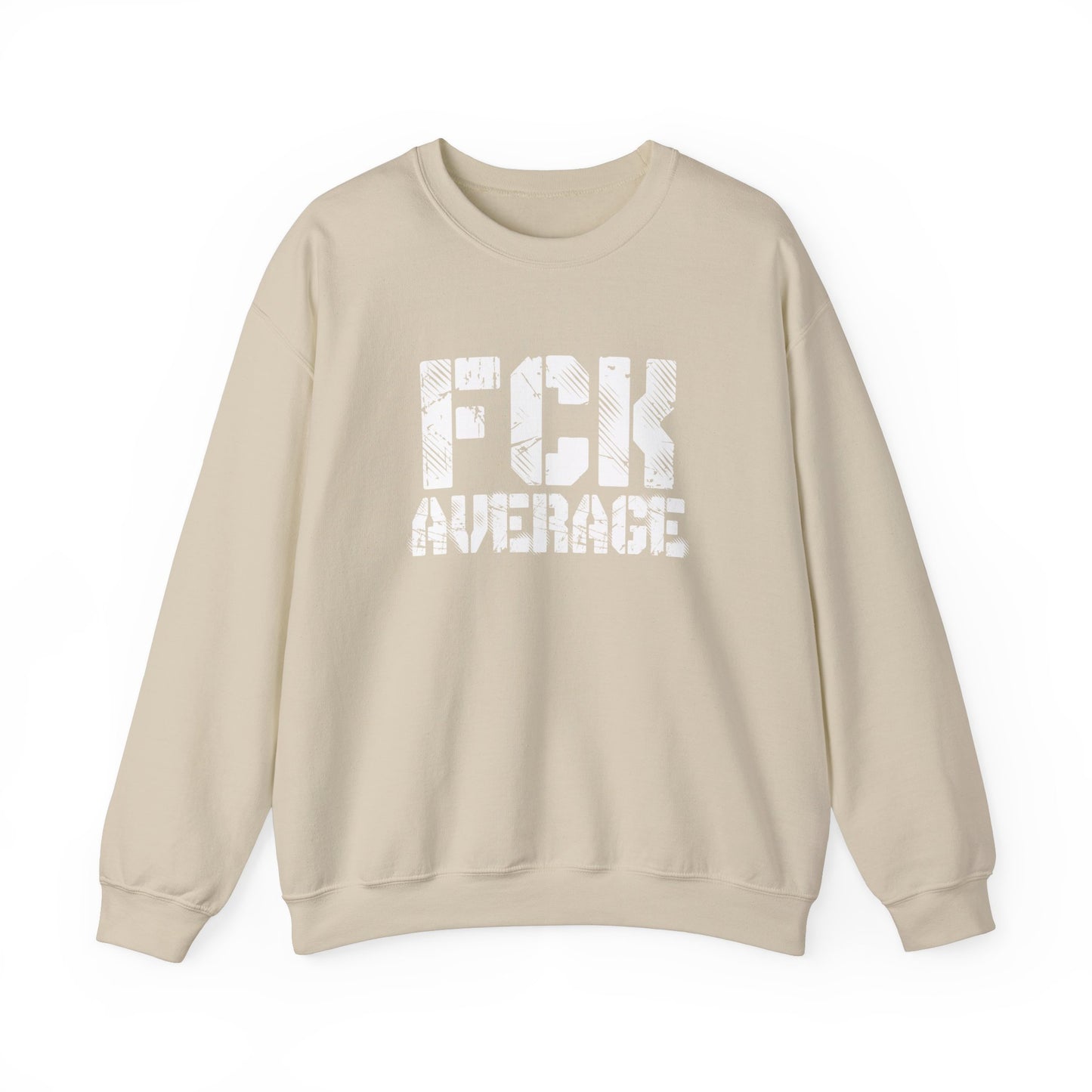 Men's "FCK Average" Crewneck (White)