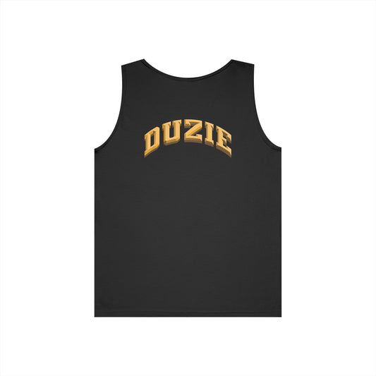 DUZIE Black & Gold Heavy Cotton Tank Top