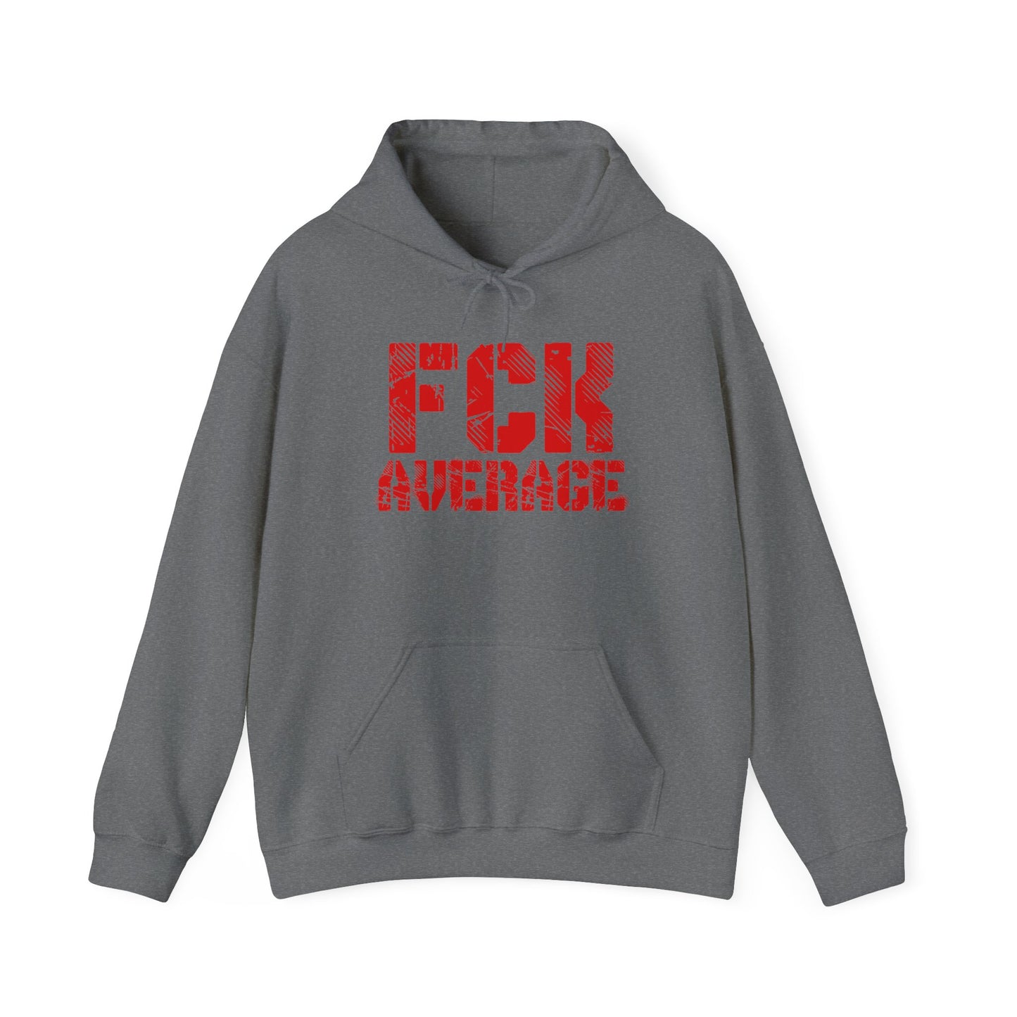 Men's "FCK Average" Heavy Hoodie (Red)
