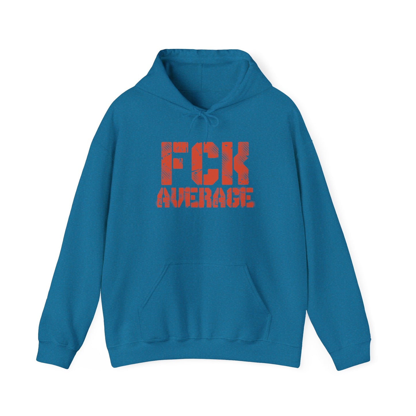 Men's "FCK Average" Heavy Hoodie (Orange)