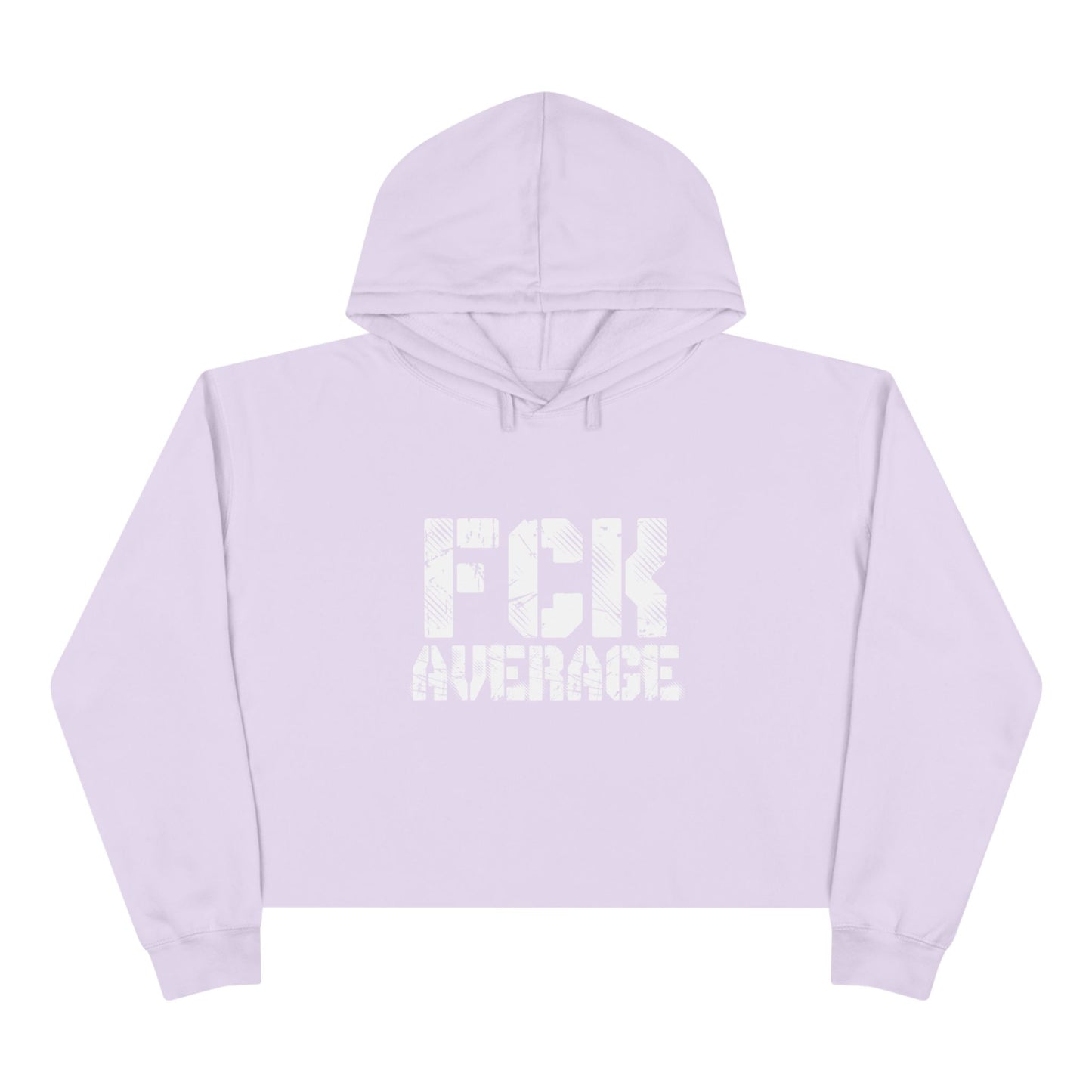 Women's "FCK Average" Crop Hoodie - White