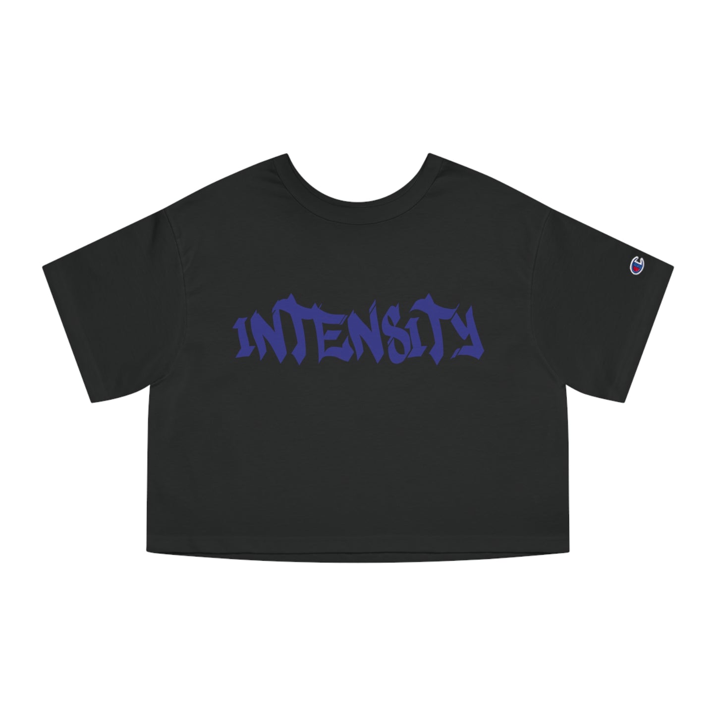 Women's "INTENSITY" Crop Top T-Shirt (Blue)