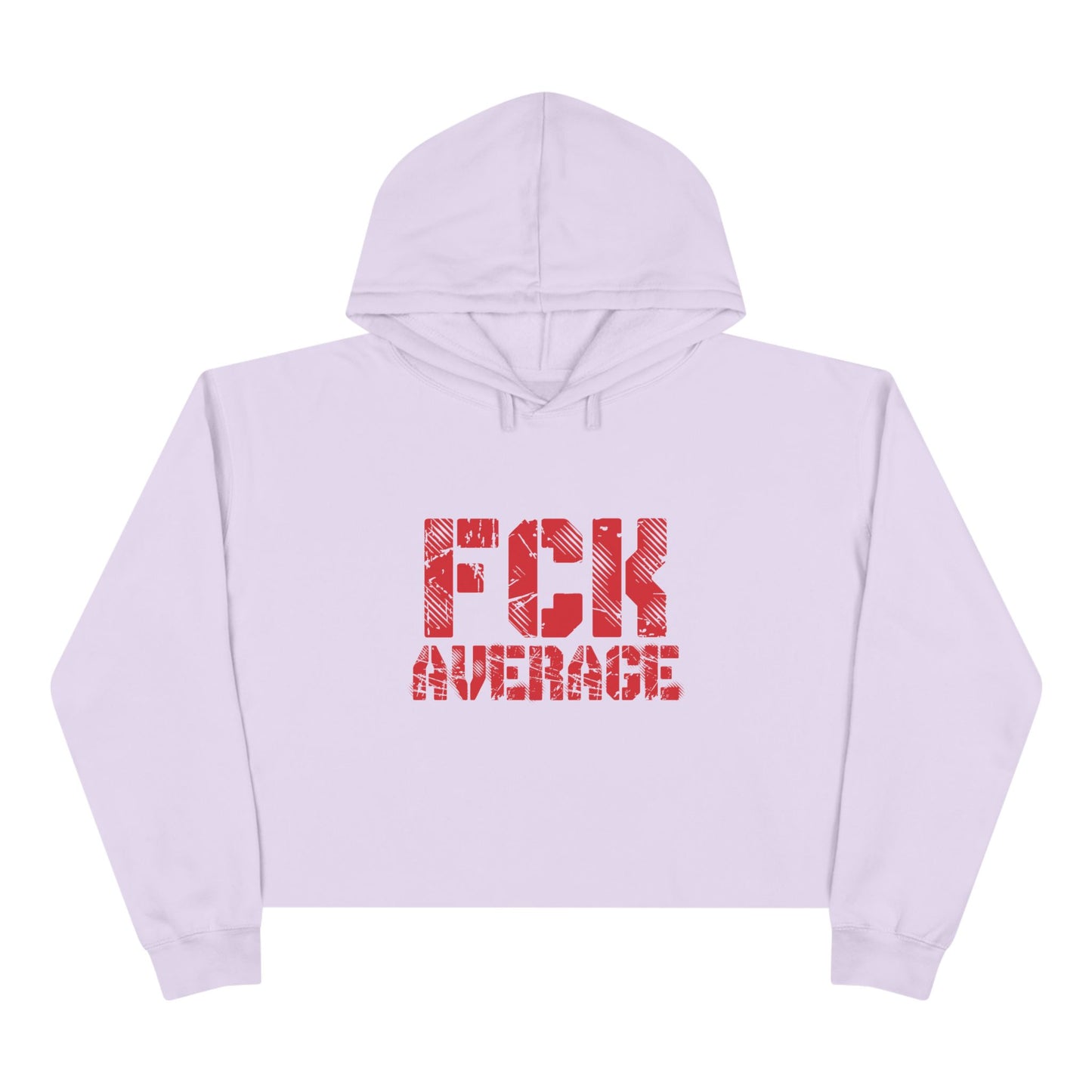 Women's "FCK Average" Crop Hoodie - Red