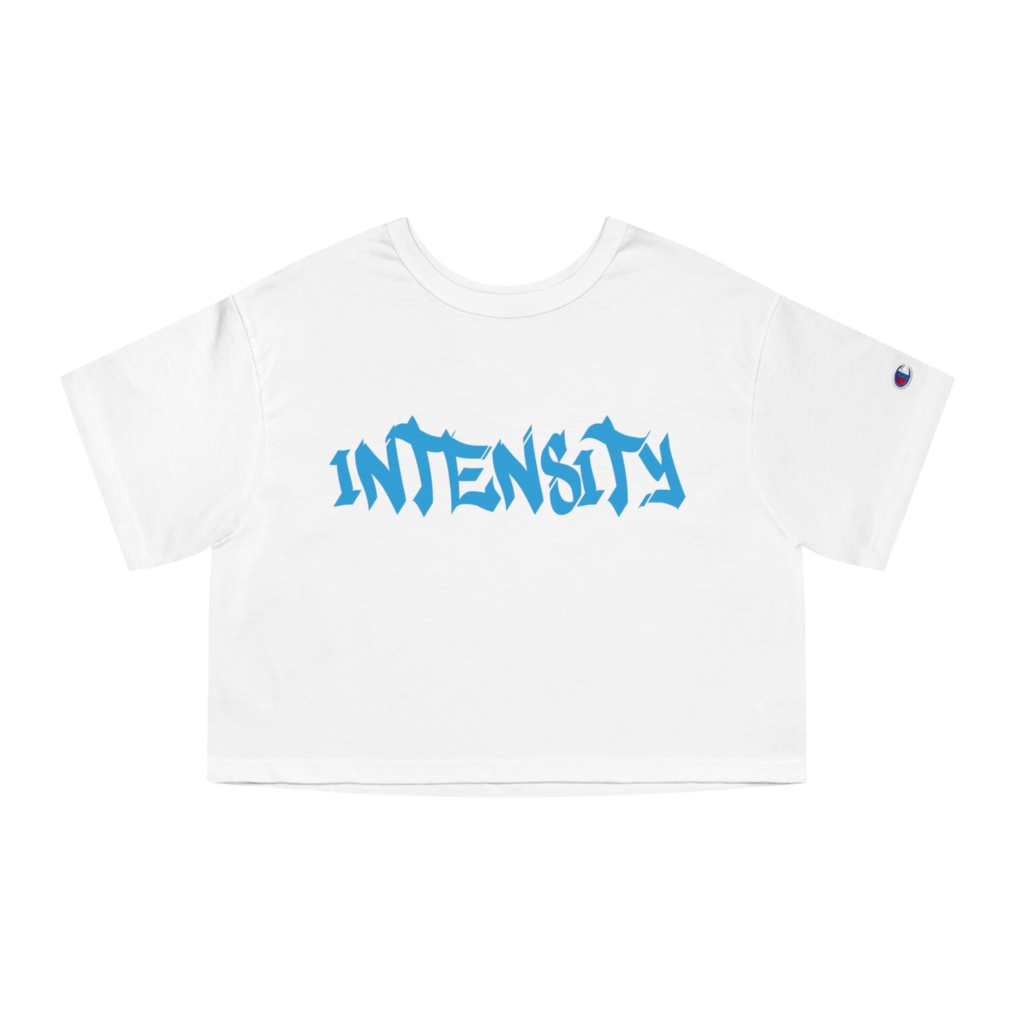 Women's "INTENSITY" Crop Top T-Shirt (Baby Blue)