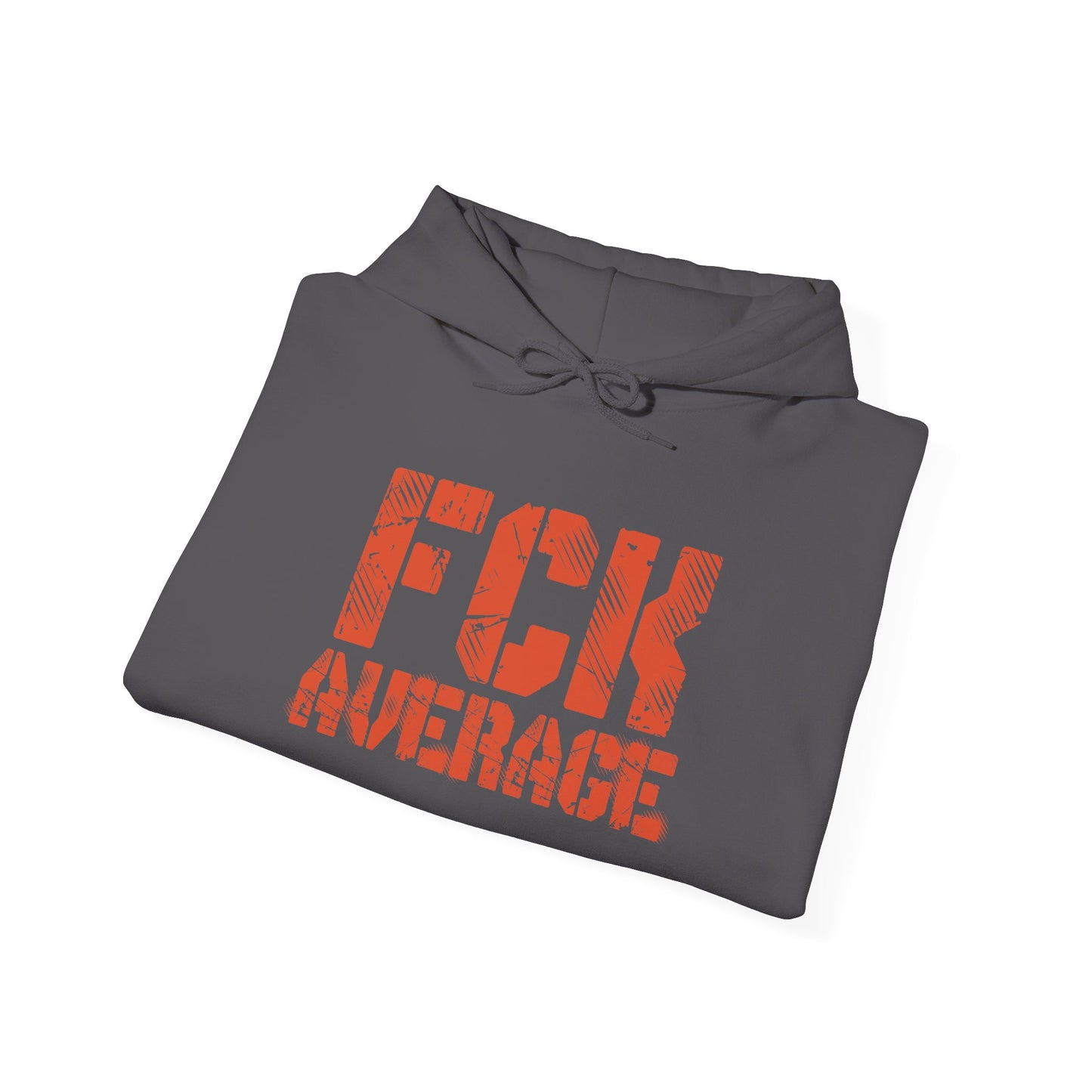 Men's "FCK Average" Heavy Hoodie (Orange)