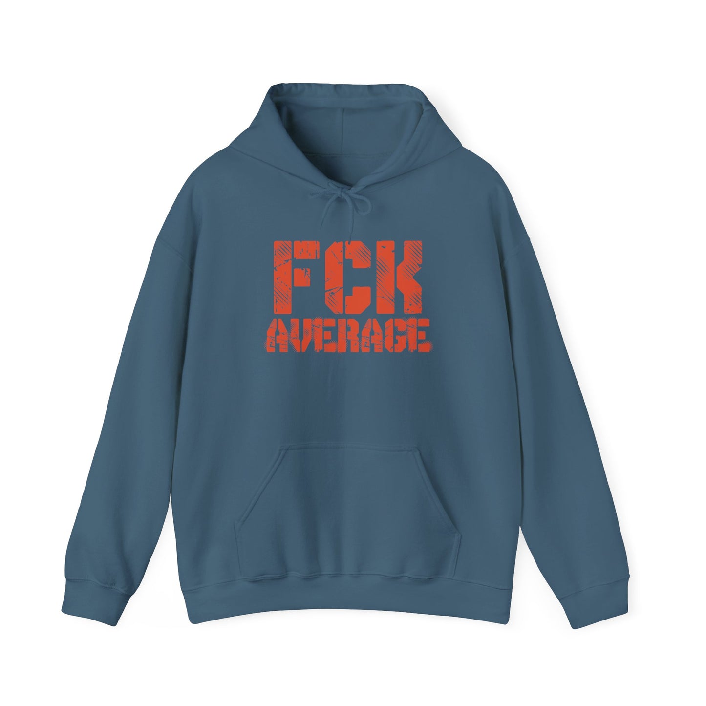 Women's "FCK Average" Heavy Hoodie (Orange)