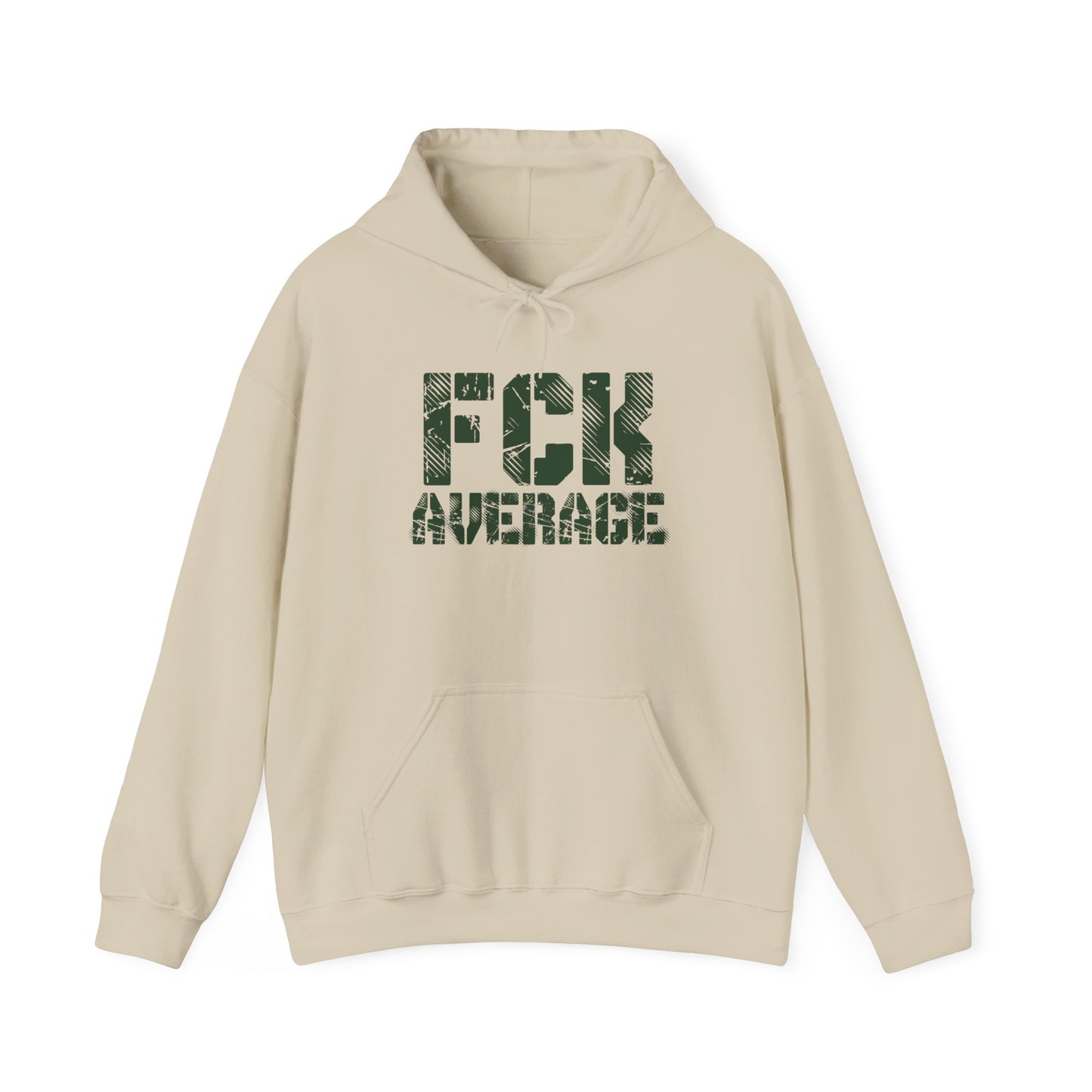 Men's "FCK Average" Heavy Hoodie (Green)