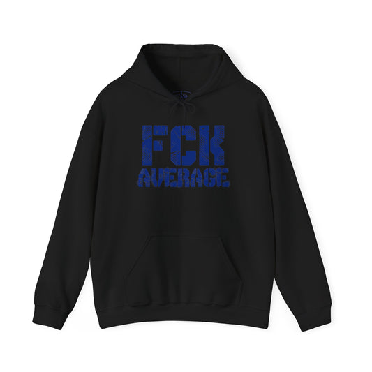 Women's "FCK Average" Heavy Hoodie (Blue)
