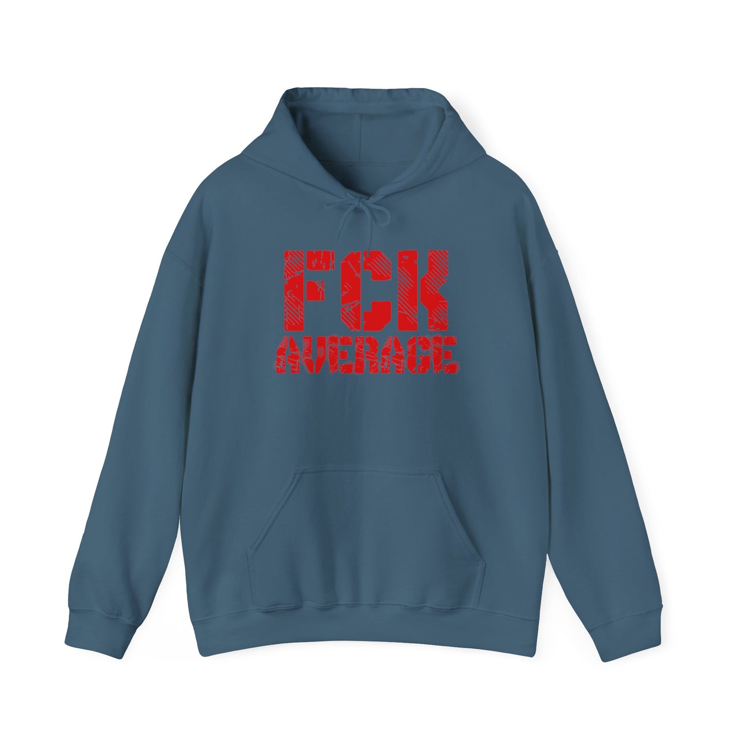 Men's "FCK Average" Heavy Hoodie (Red)