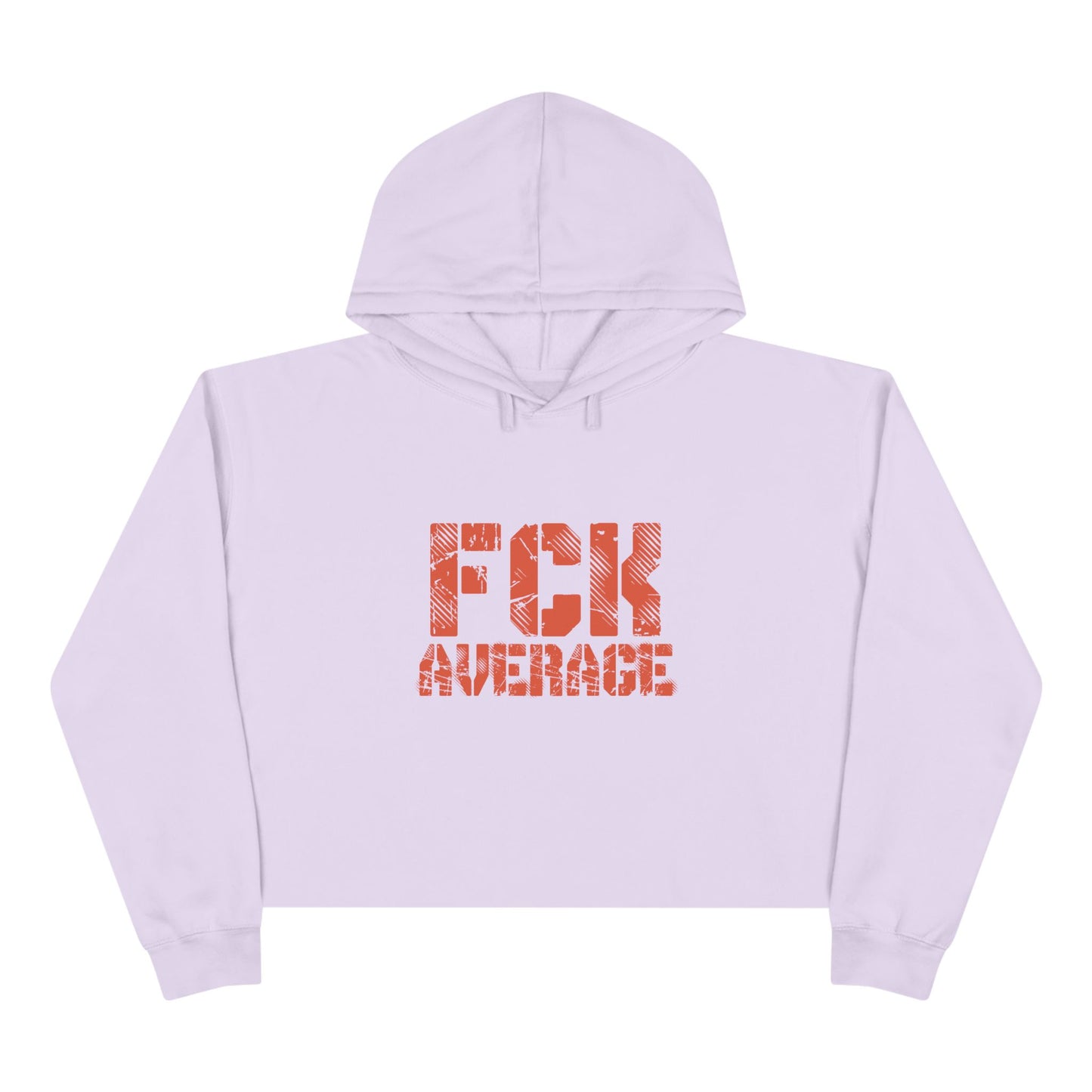 Women's "FCK Average" Crop Hoodie - Orange