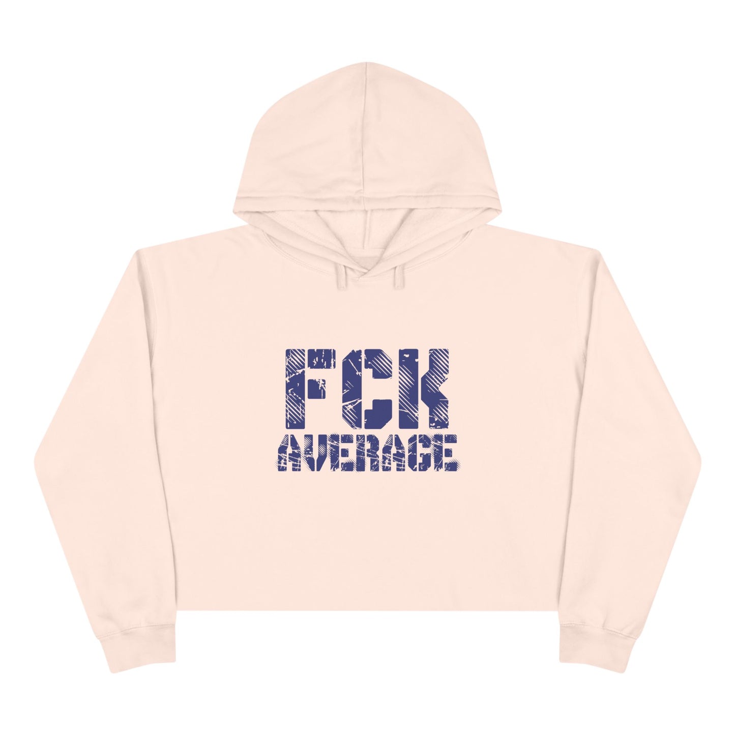 Women's "FCK Average" Crop Hoodie - Blue