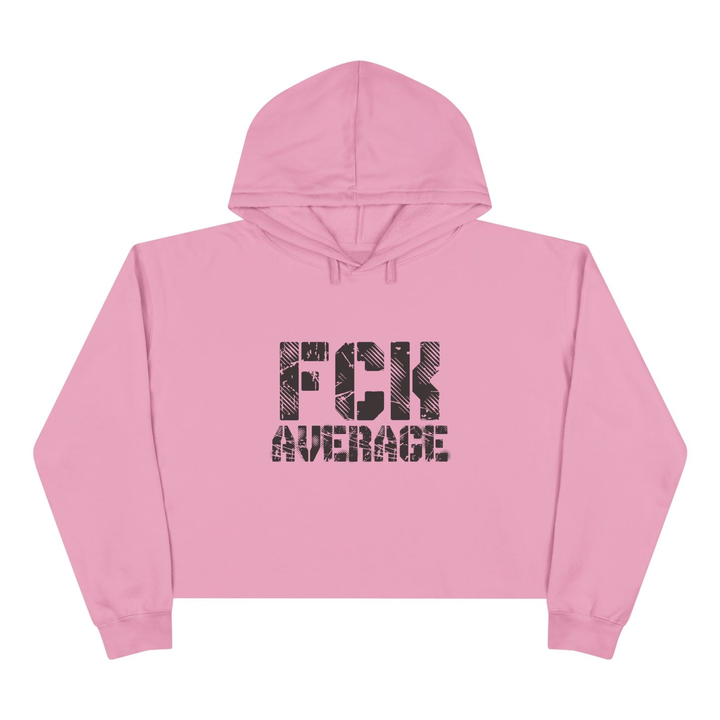 Women's "FCK Average" Crop Hoodie - Black