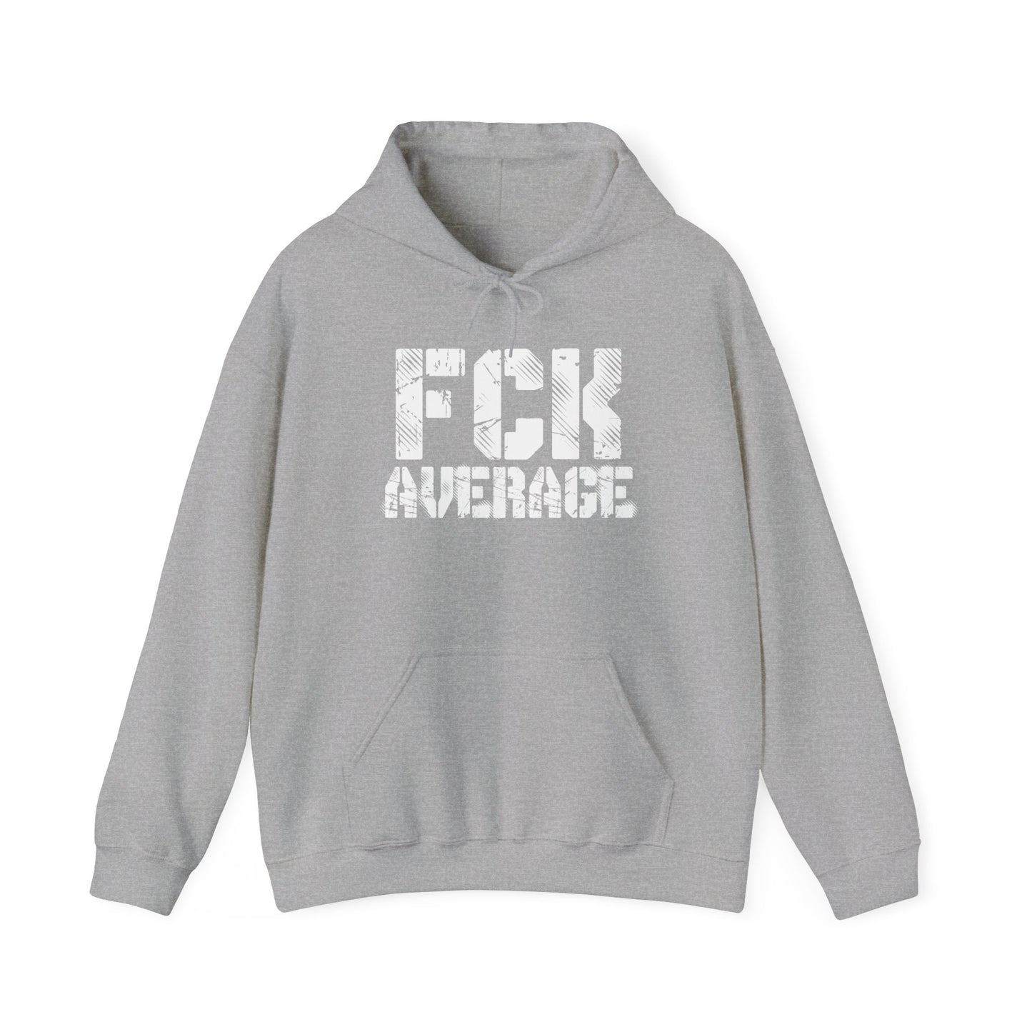 Men's "FCK Average" Heavy Hoodie (White)
