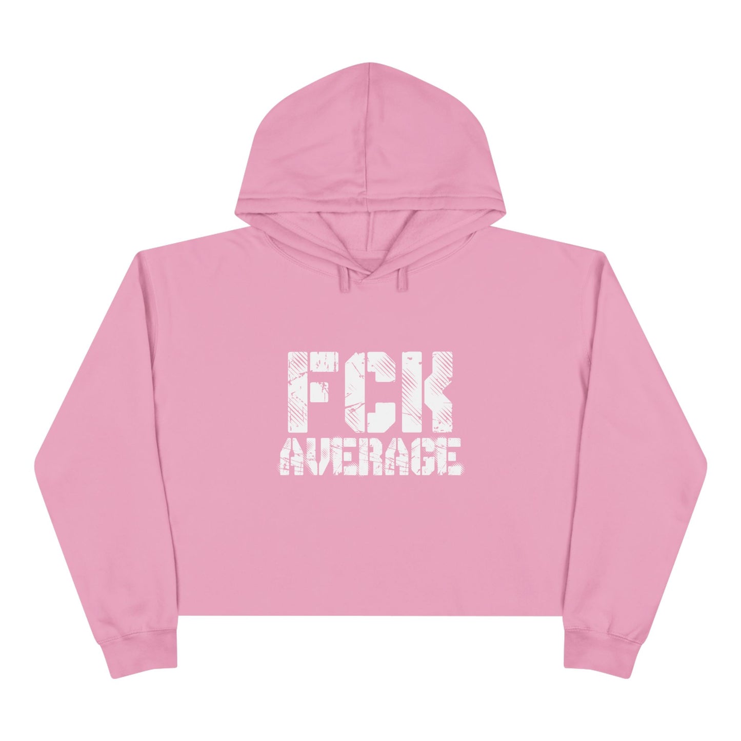 Women's "FCK Average" Crop Hoodie - White
