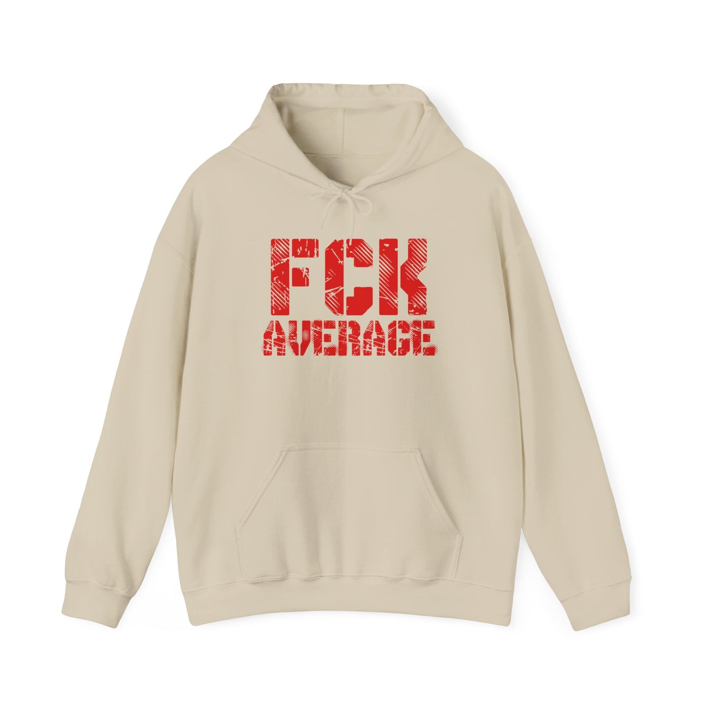 Men's "FCK Average" Heavy Hoodie (Red)