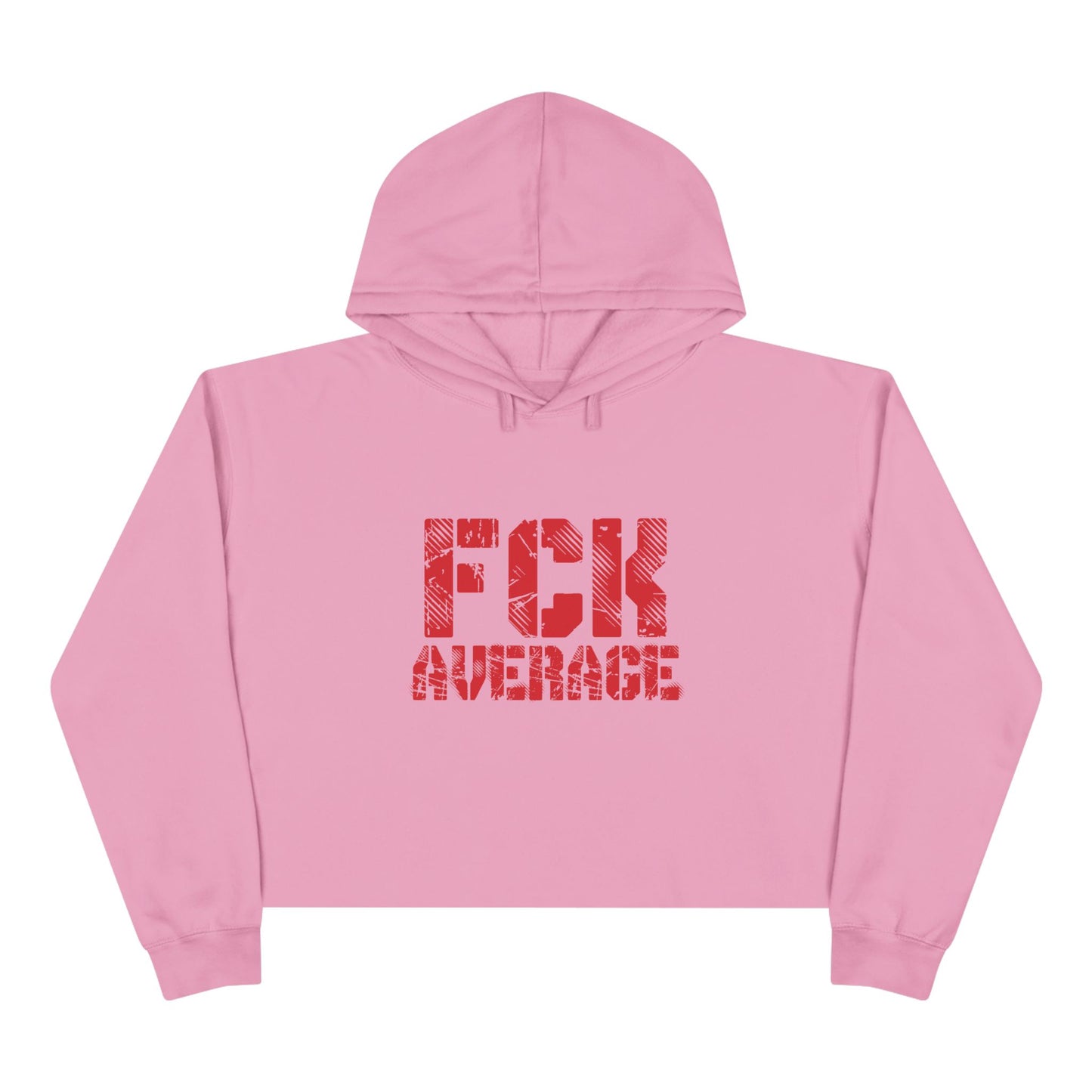 Women's "FCK Average" Crop Hoodie - Red