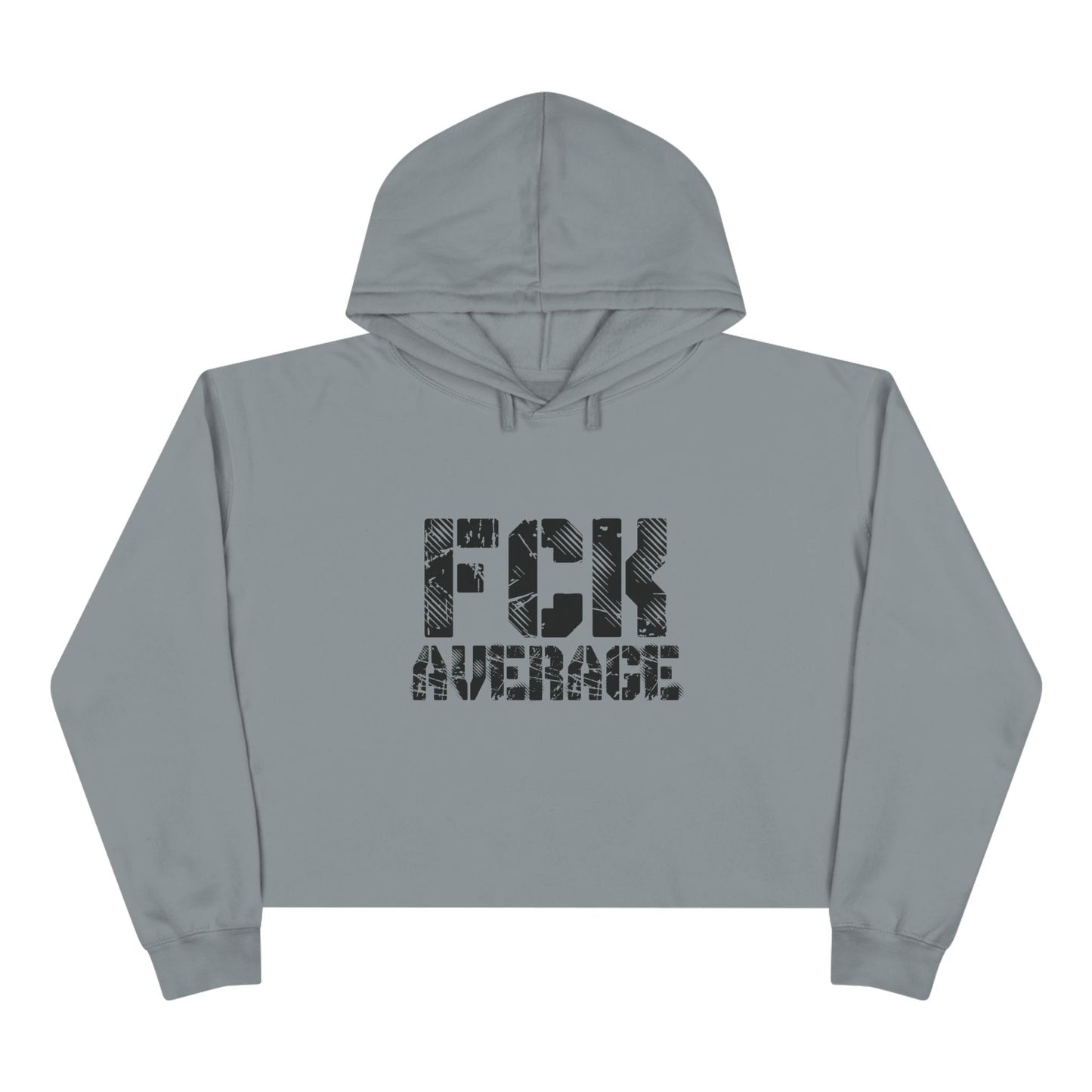 Women's "FCK Average" Crop Hoodie - Black