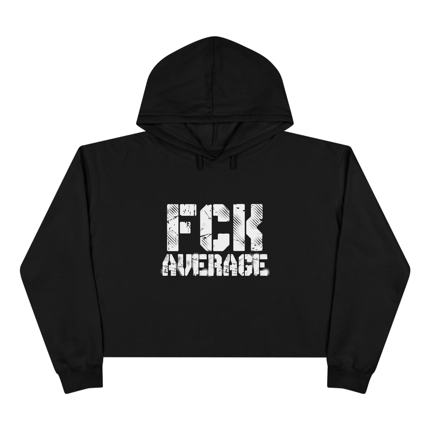 Women's "FCK Average" Crop Hoodie - White