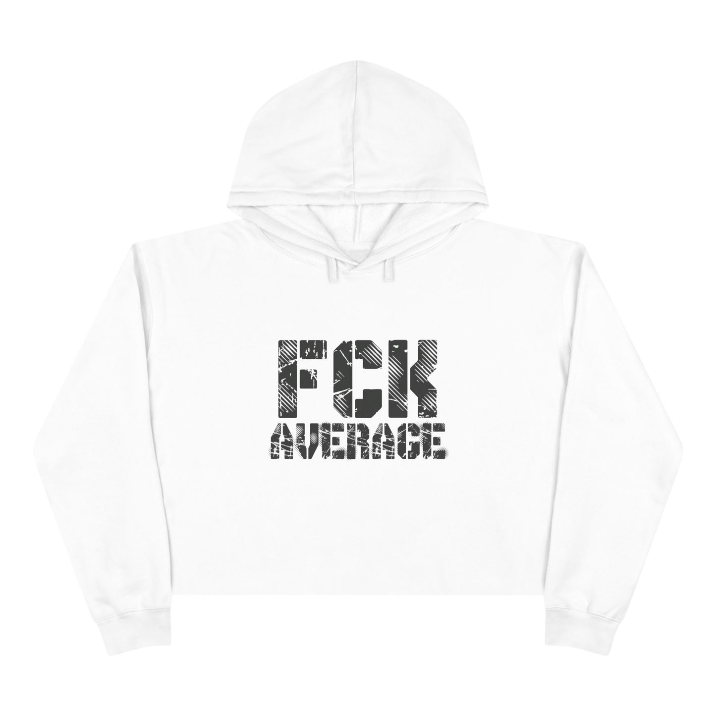 Women's "FCK Average" Crop Hoodie - Black