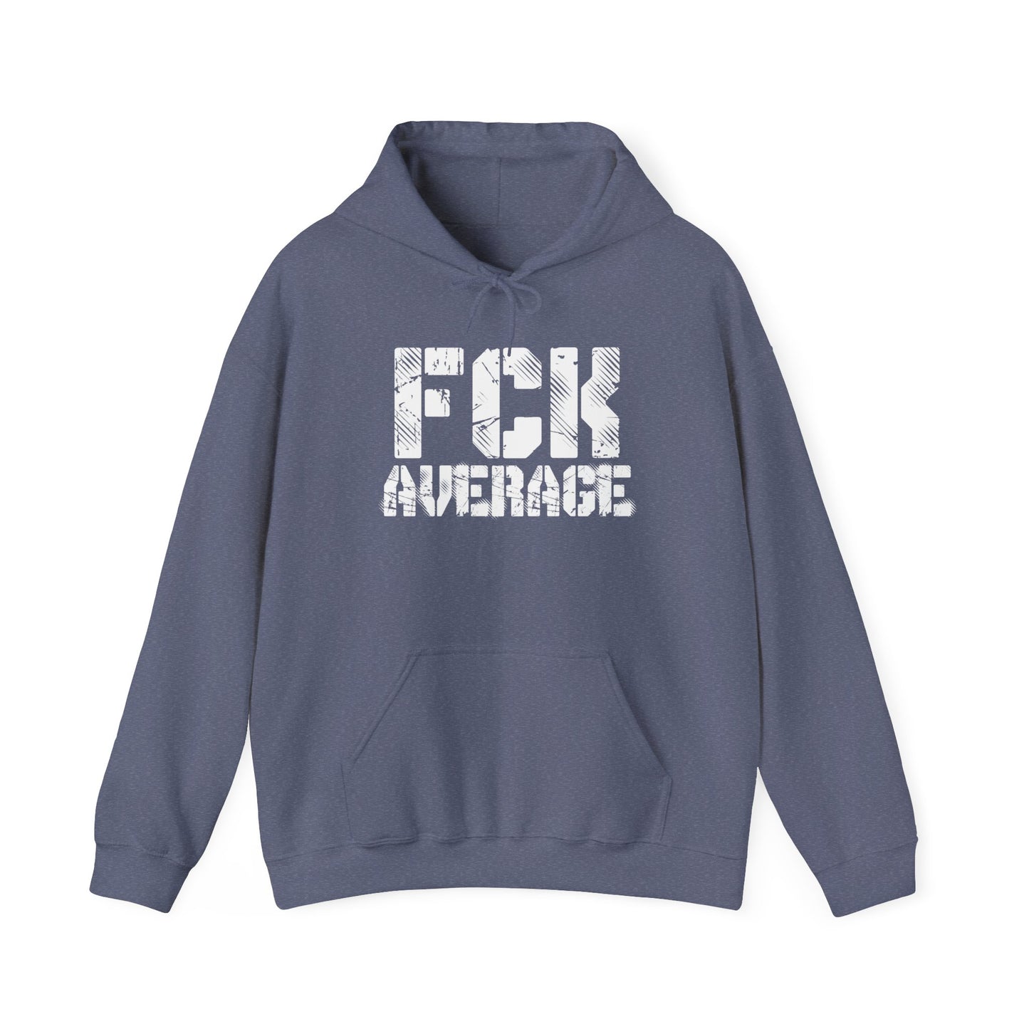 Men's "FCK Average" Heavy Hoodie (White)