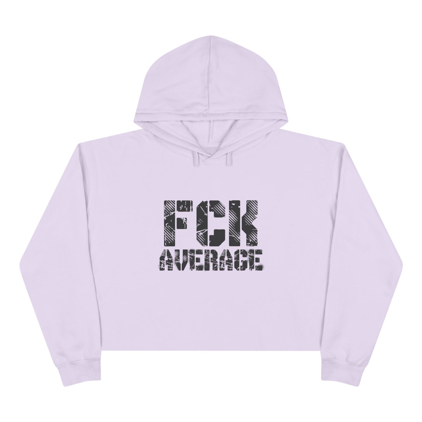 Women's "FCK Average" Crop Hoodie - Black