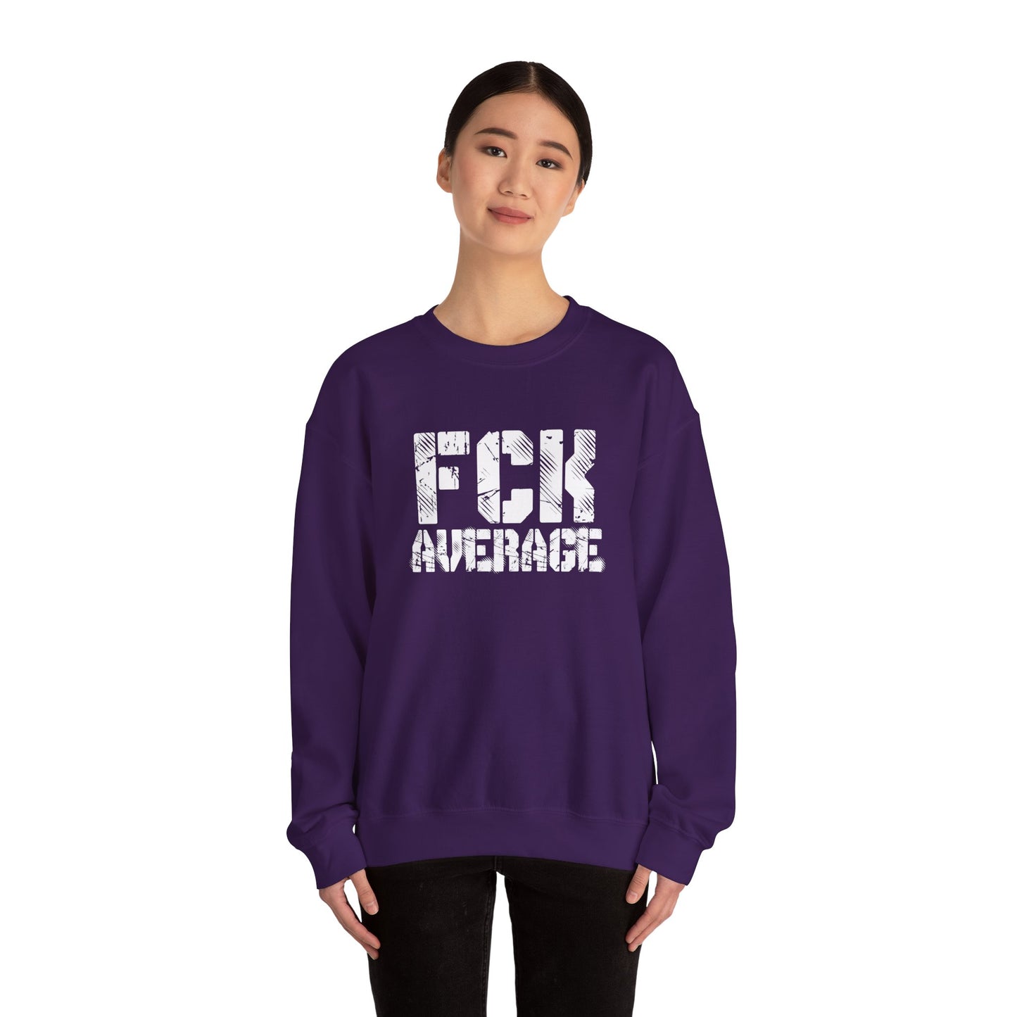 Women's "FCK Average" Crewneck (White)