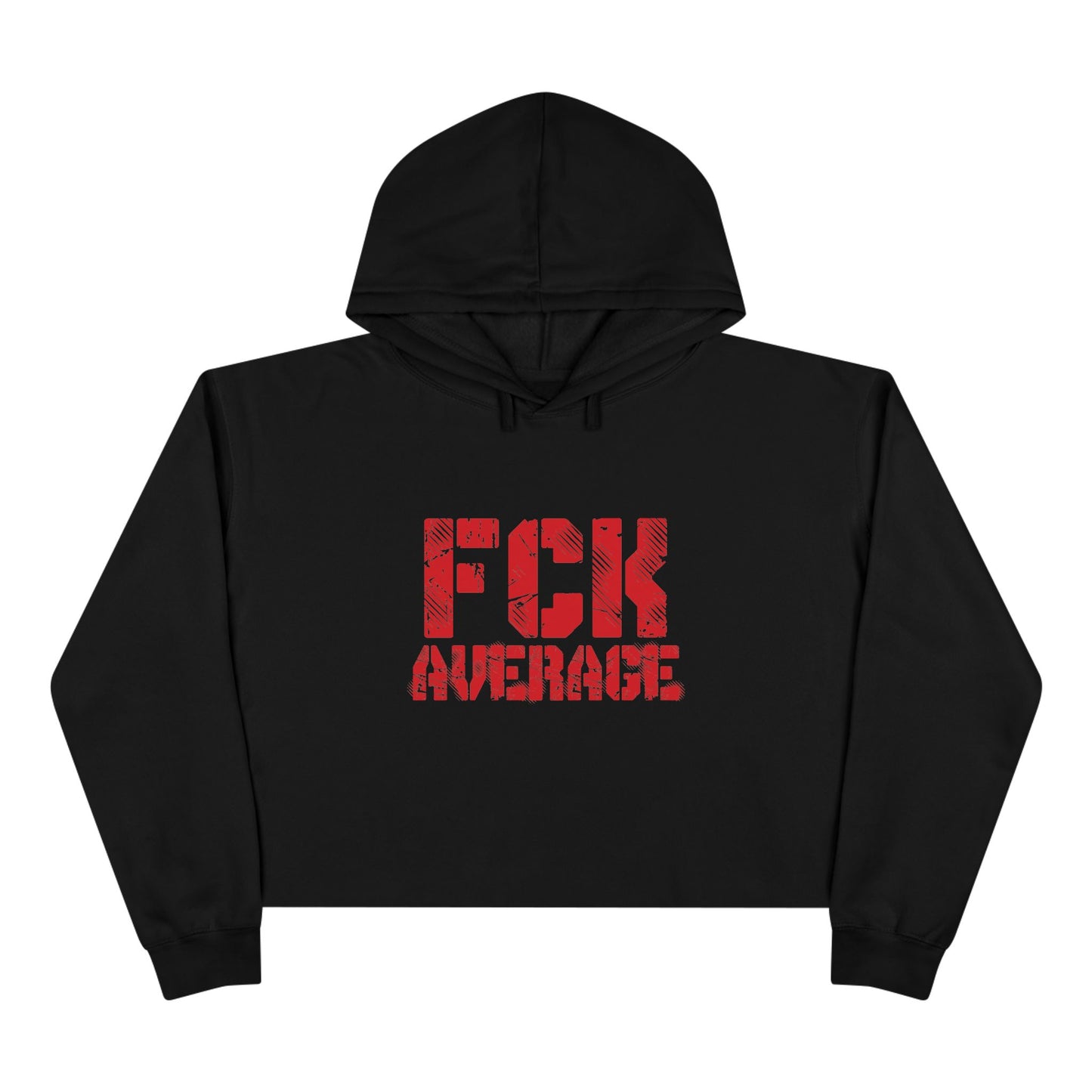 Women's "FCK Average" Crop Hoodie - Red