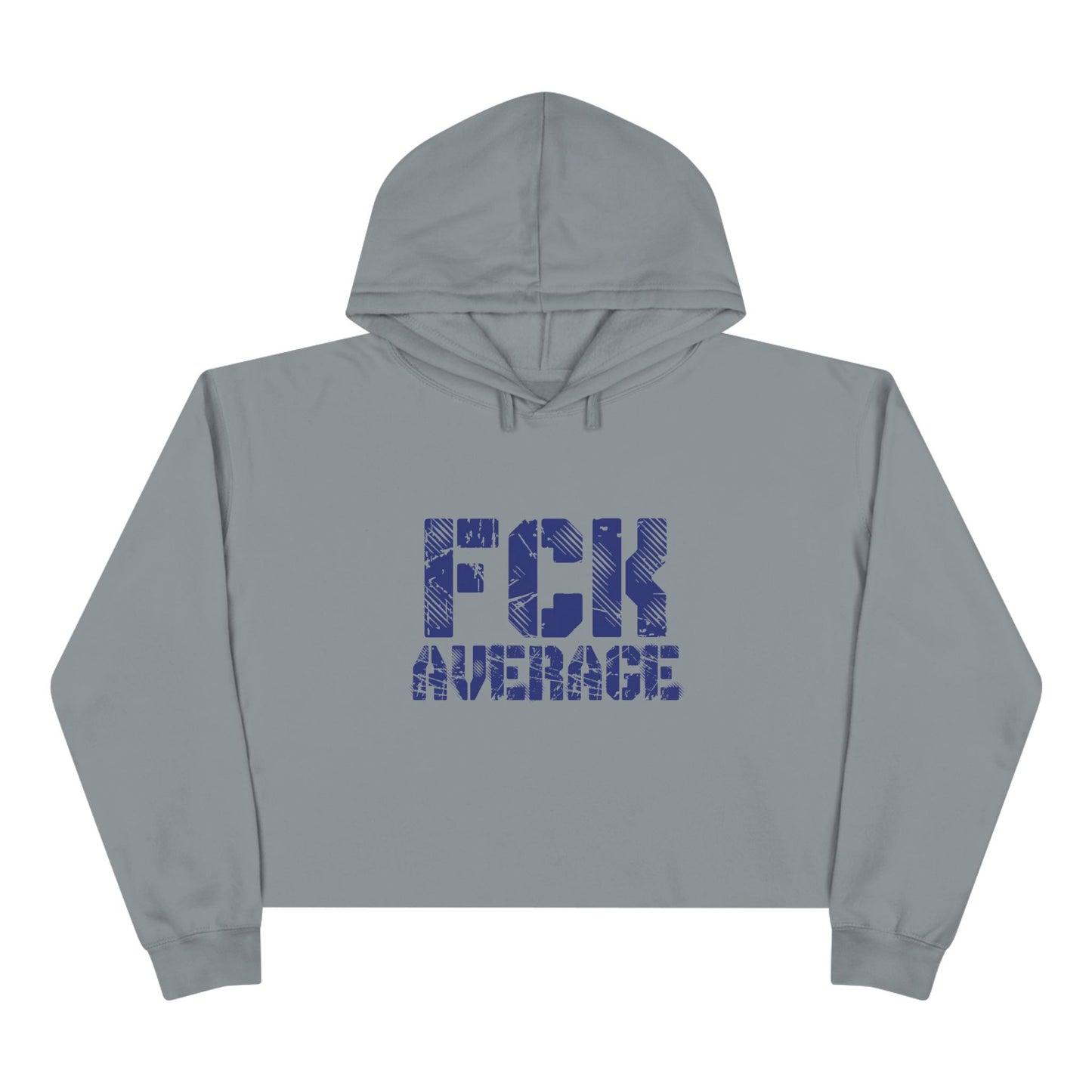 Women's "FCK Average" Crop Hoodie - Blue
