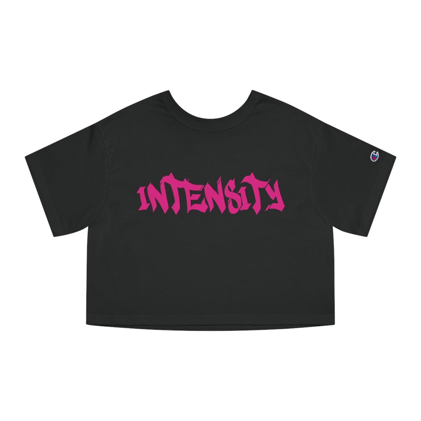 Women's "INTENSITY" Crop Top T-Shirt (Hot Pink)