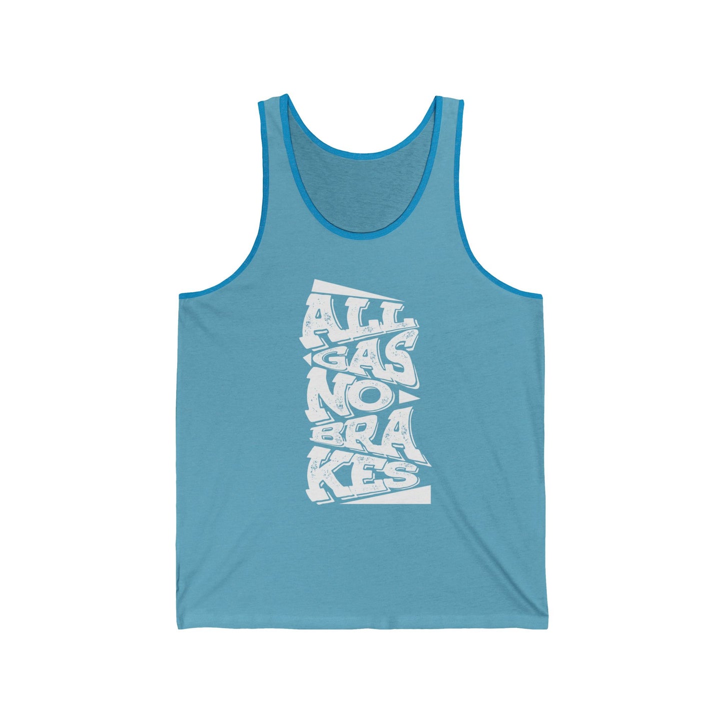 Men's Jersey Tank - All Gas No Brakes (White)