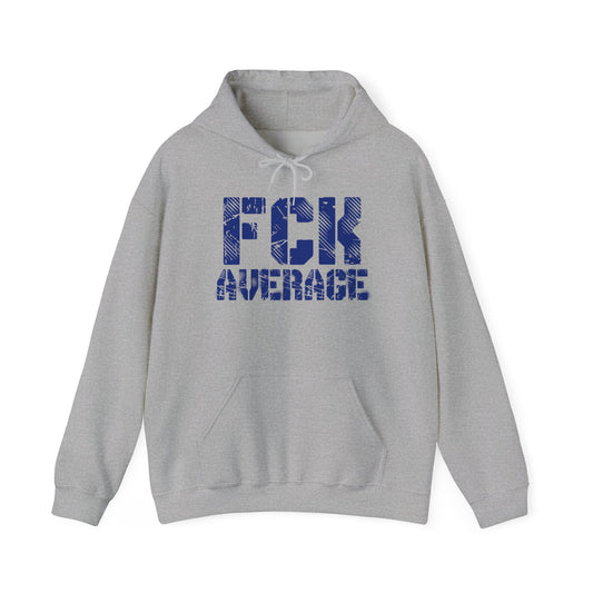 Women's "FCK Average" Heavy Hoodie (Blue)