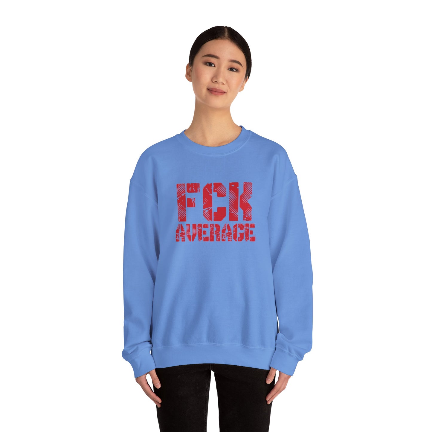 Women's "FCK Average" Crewneck (Red)