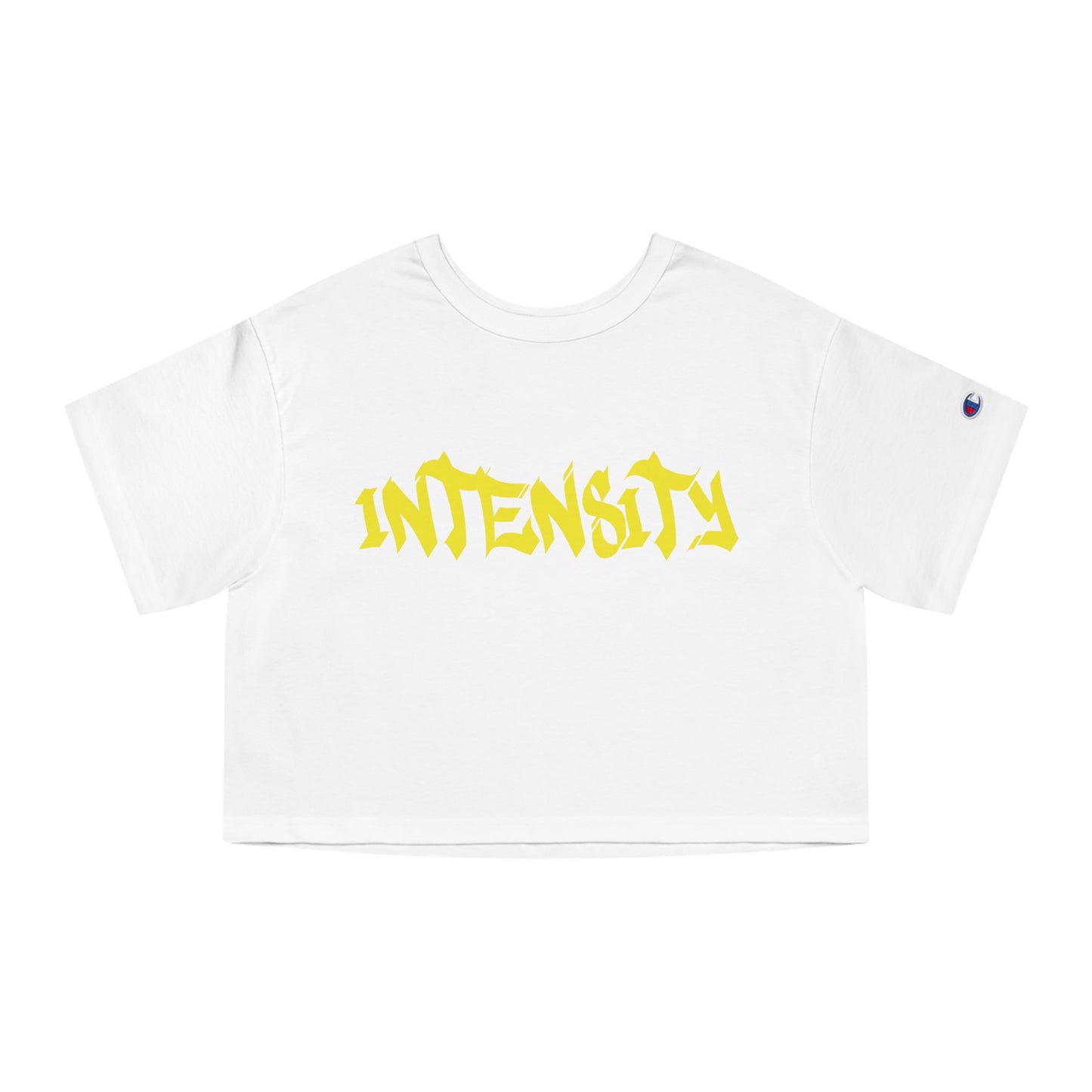 Women's "INTENSITY" Crop Top T-Shirt (Yellow)