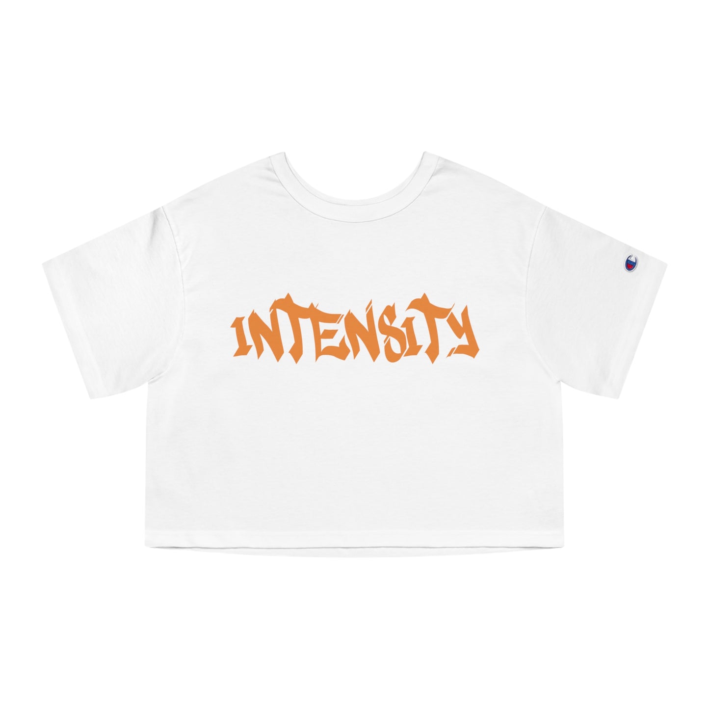 Women's "INTENSITY" Crop Top T-Shirt (Orange)
