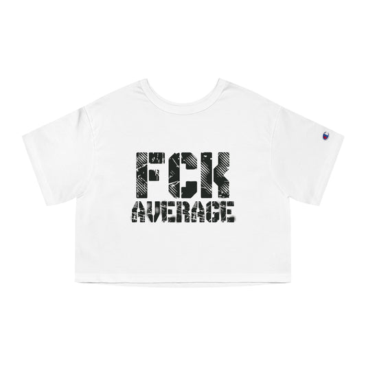 Women's "FCK Average" Crop Top (Black)