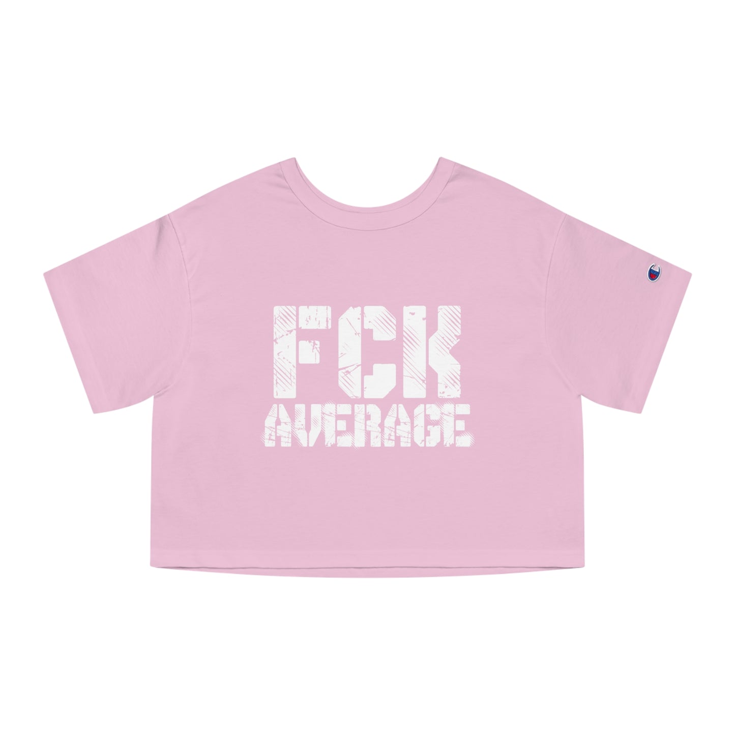 Women's "FCK Average" Crop Top (White)