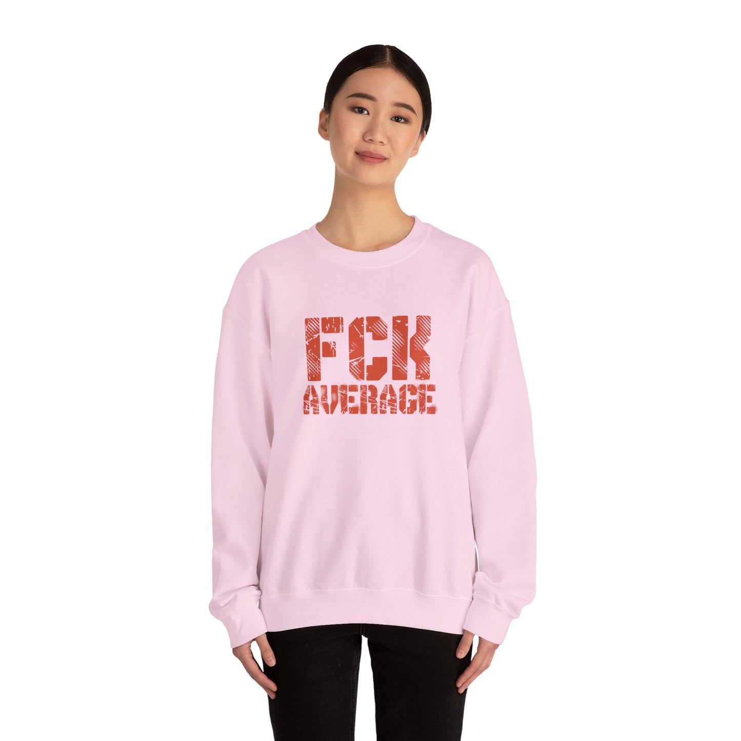 Women's "FCK Average" Crewneck (Orange)